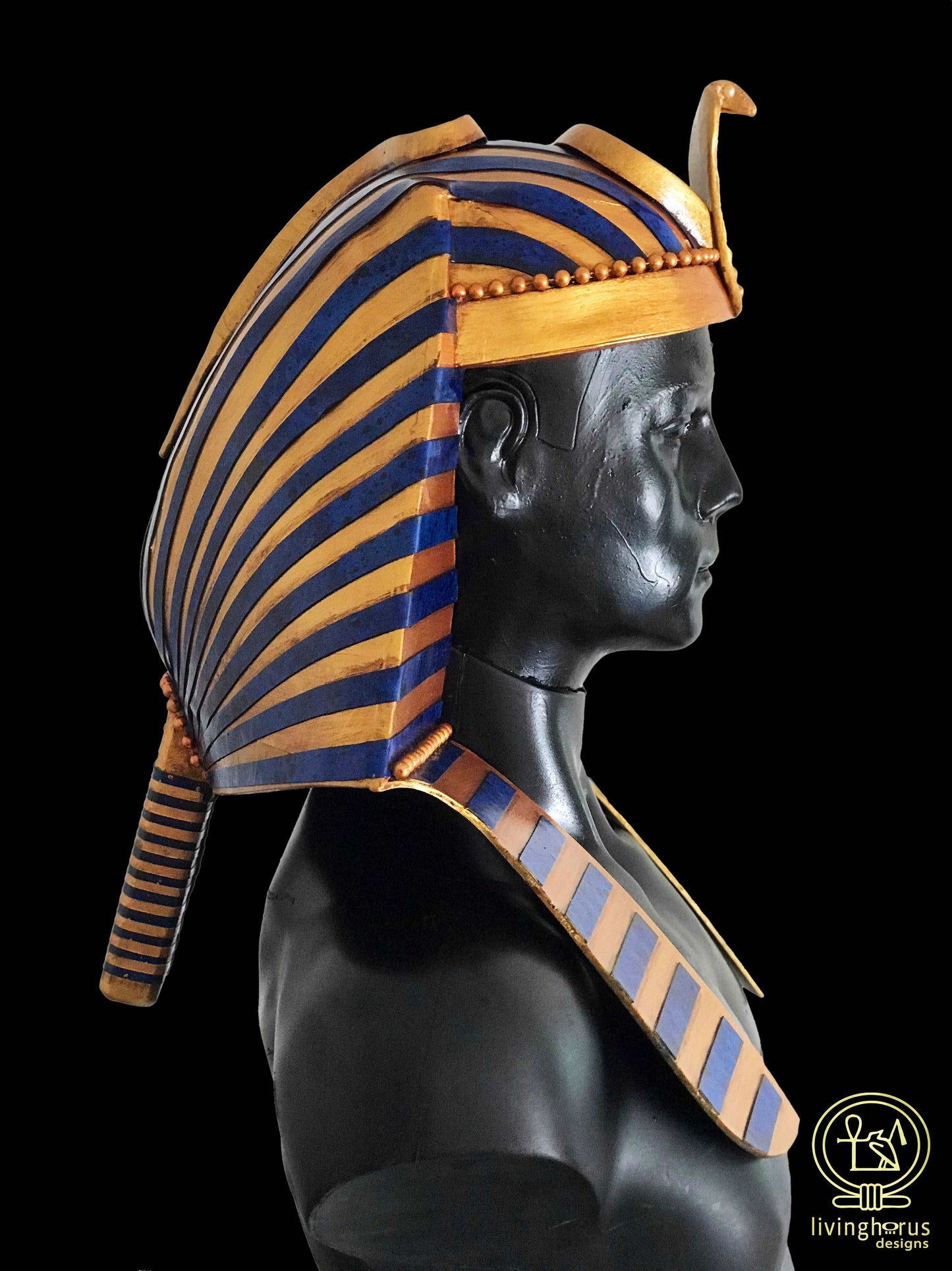 Ancient Egyptian Pharaoh Tutankhamun Crown, Nemes Crown.