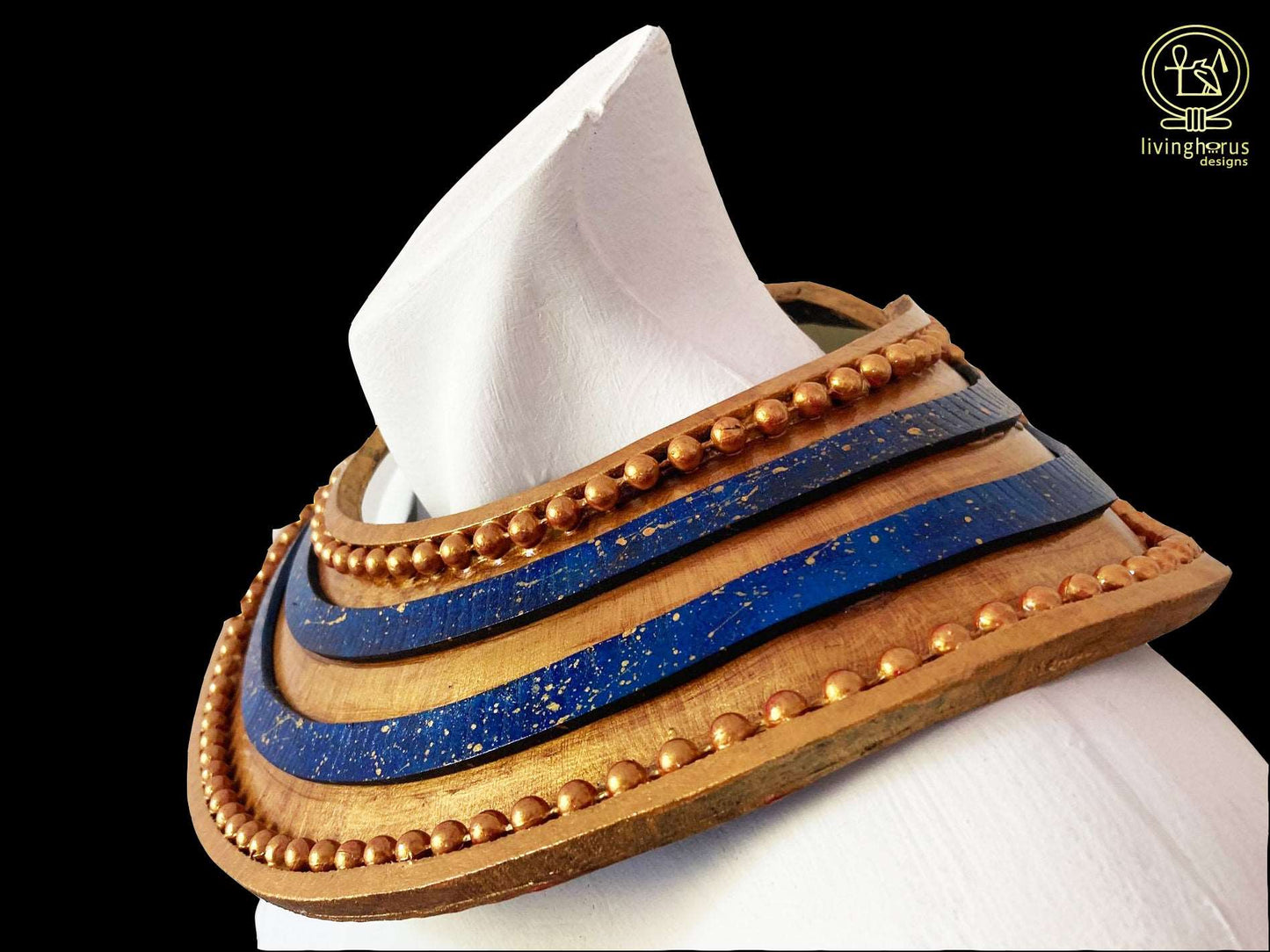 Ancient Egyptian Tutankhamun Usekh Collar - Faux Lapis-Lazuli - King Tut