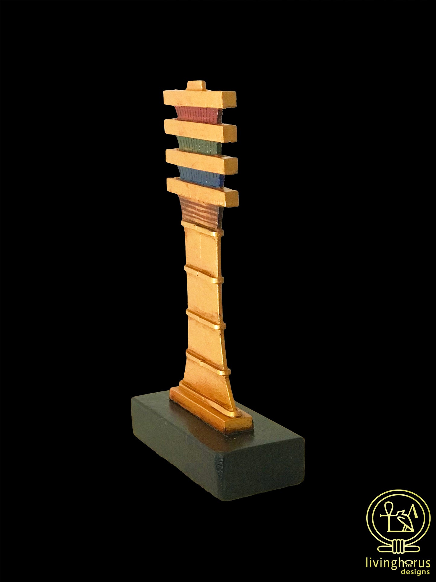Egyptian Djed Pillar Ritual Item, Osiris Statue