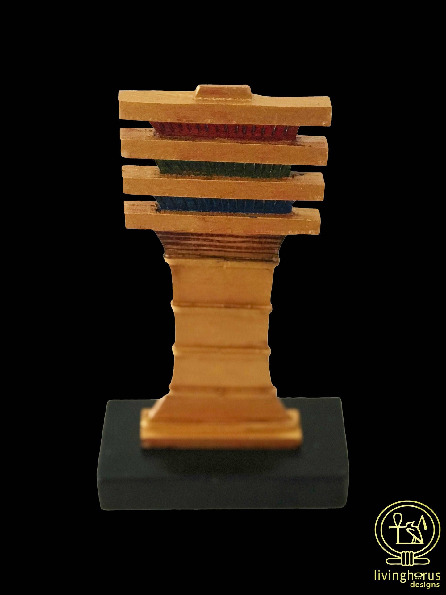 Egyptian Djed Pillar Ritual Item, Osiris Statue