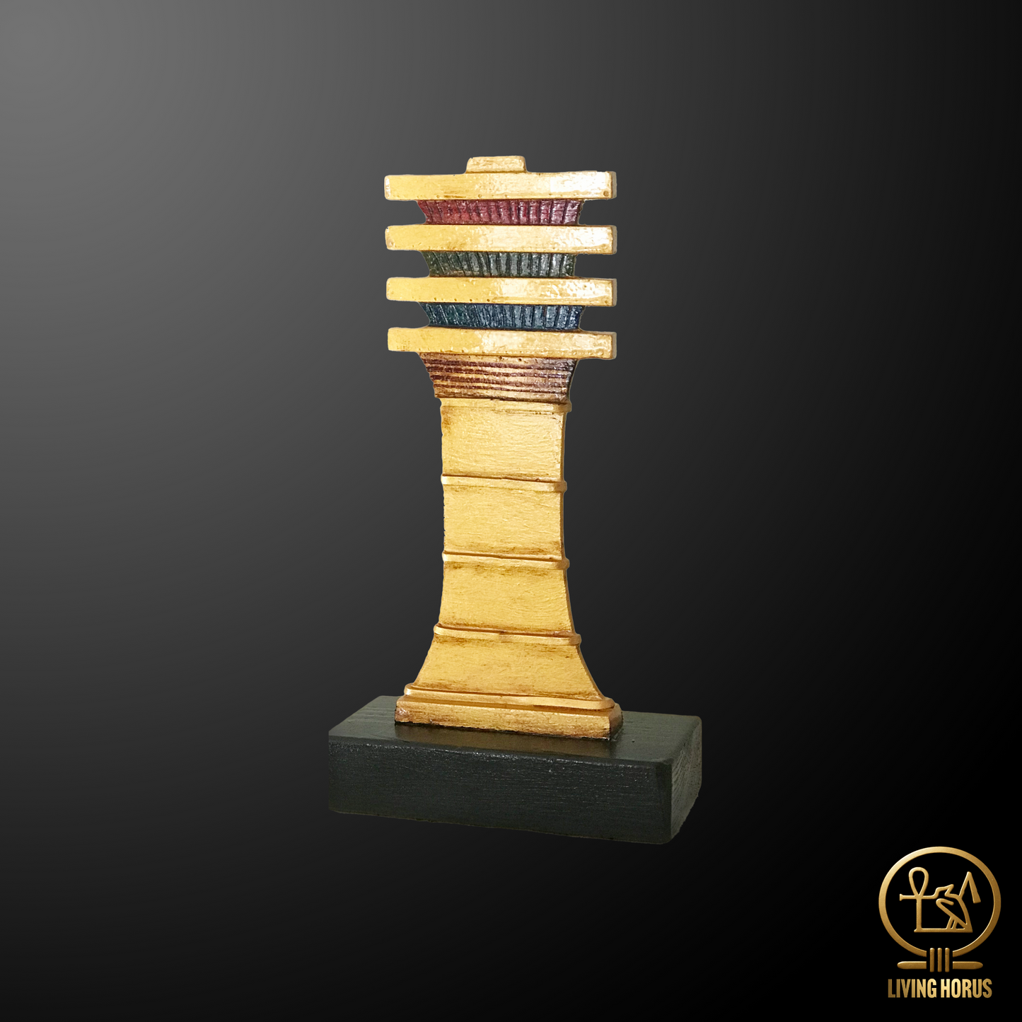 Egyptian Djed Pillar Ritual Item, Osiris Statue