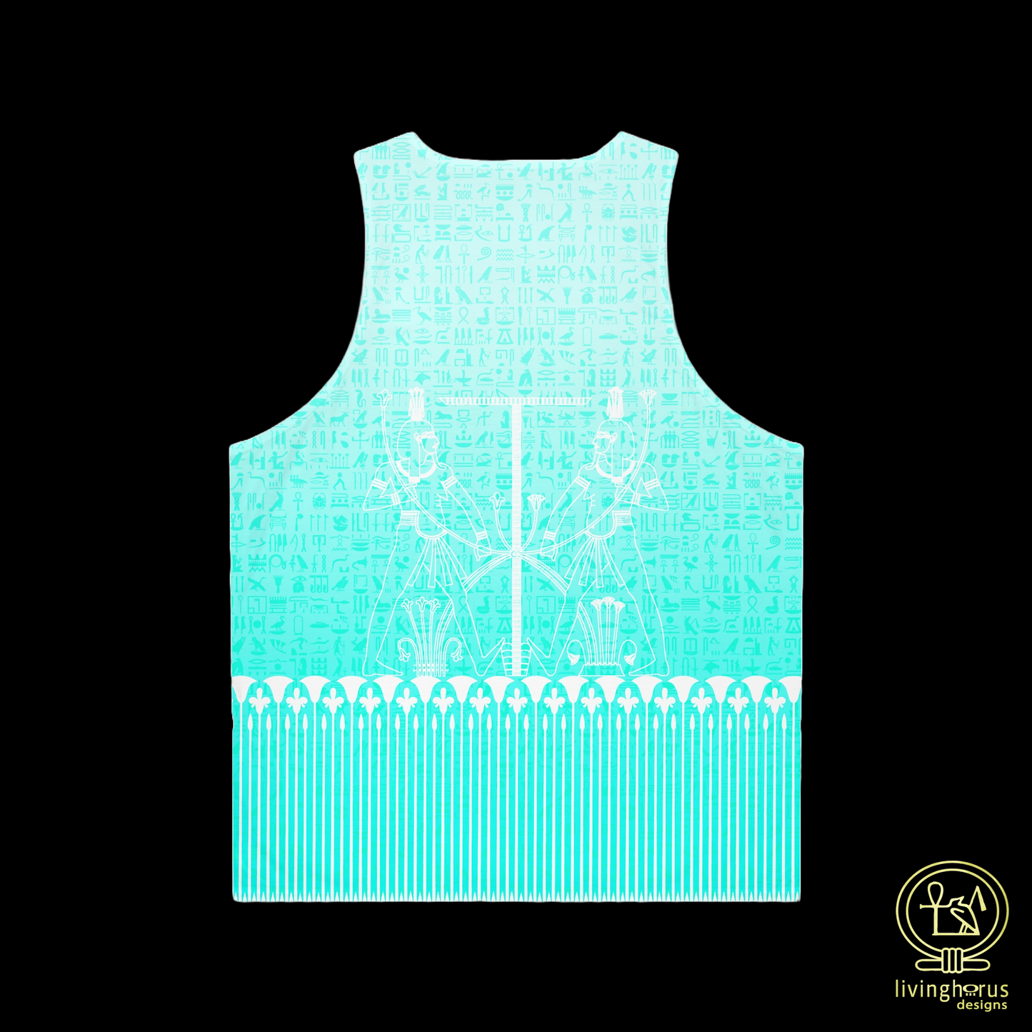 Egyptian Nile God Tank Top - Light Blue