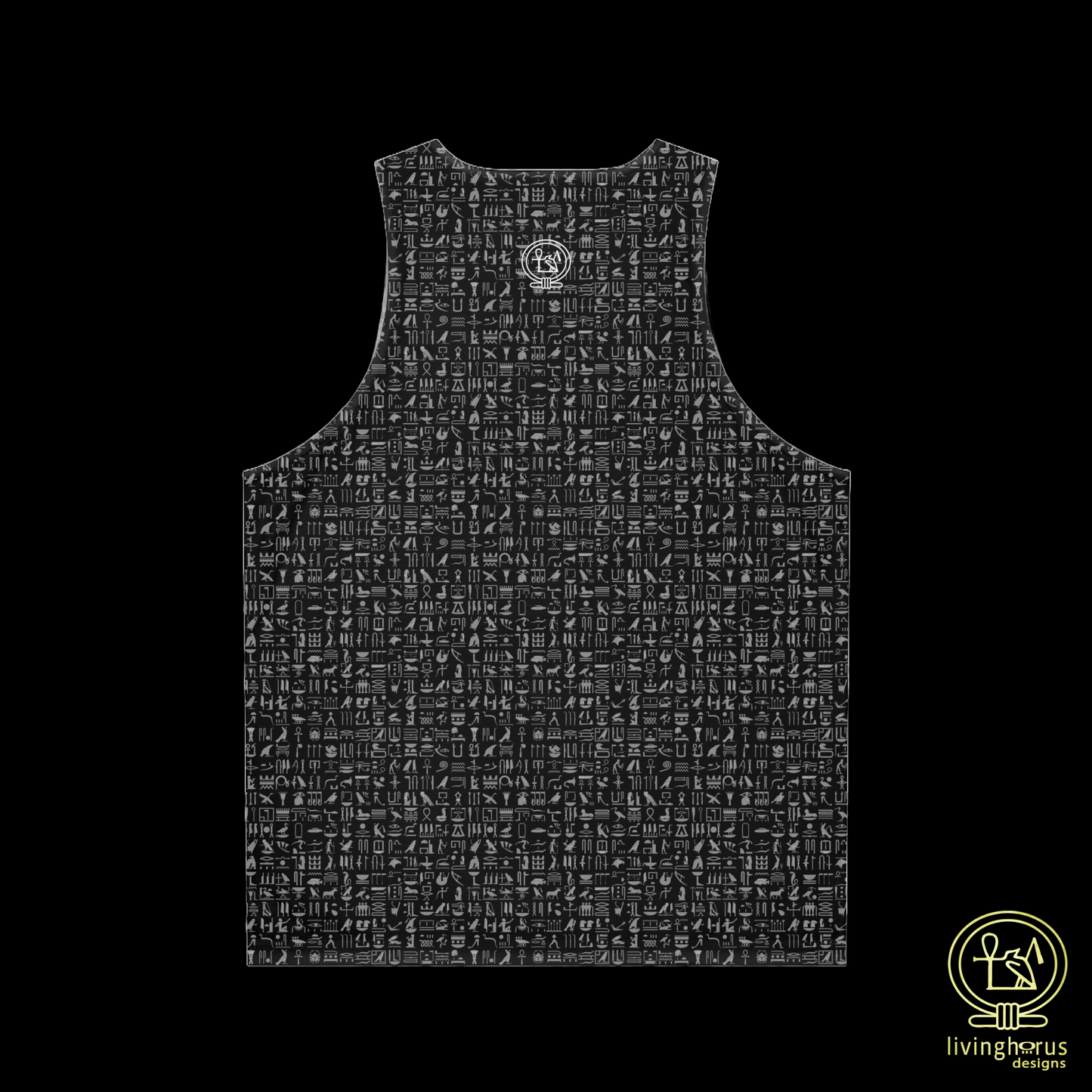 Egyptian Hieroglyph Tank Top, Singlet - Black
