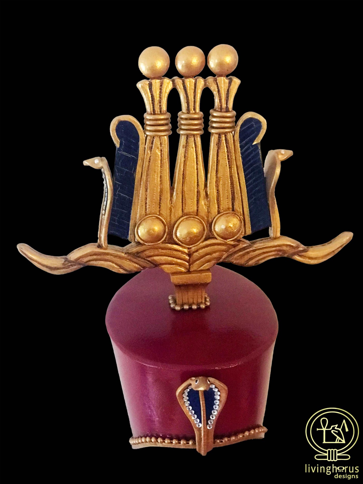 Ancient Egyptian Pharaoh Ptolemy Hemhem Crown