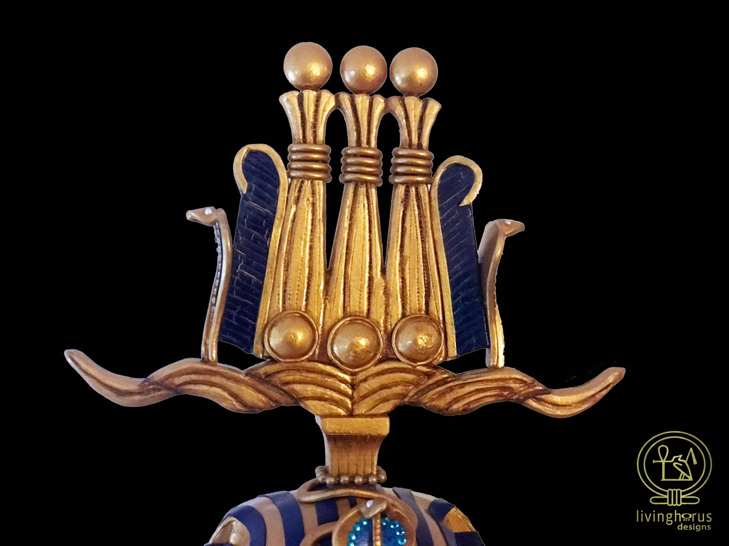Ancient Egyptian Pharaoh Tutankhamun Hemhem Crown, King Tut