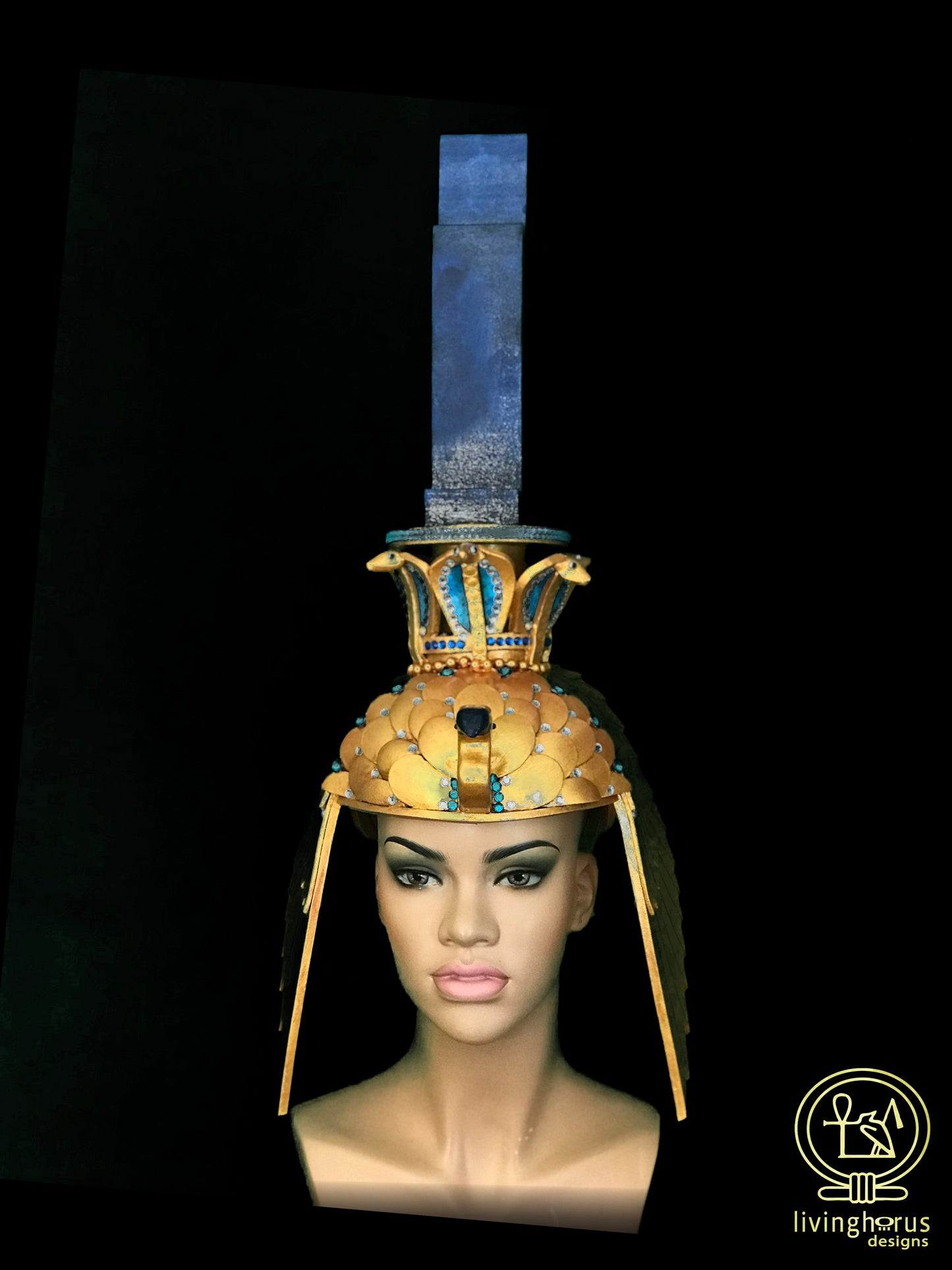 Vulture Headdress of the ancient Egyptian Goddess Isis, Crown of Aset.