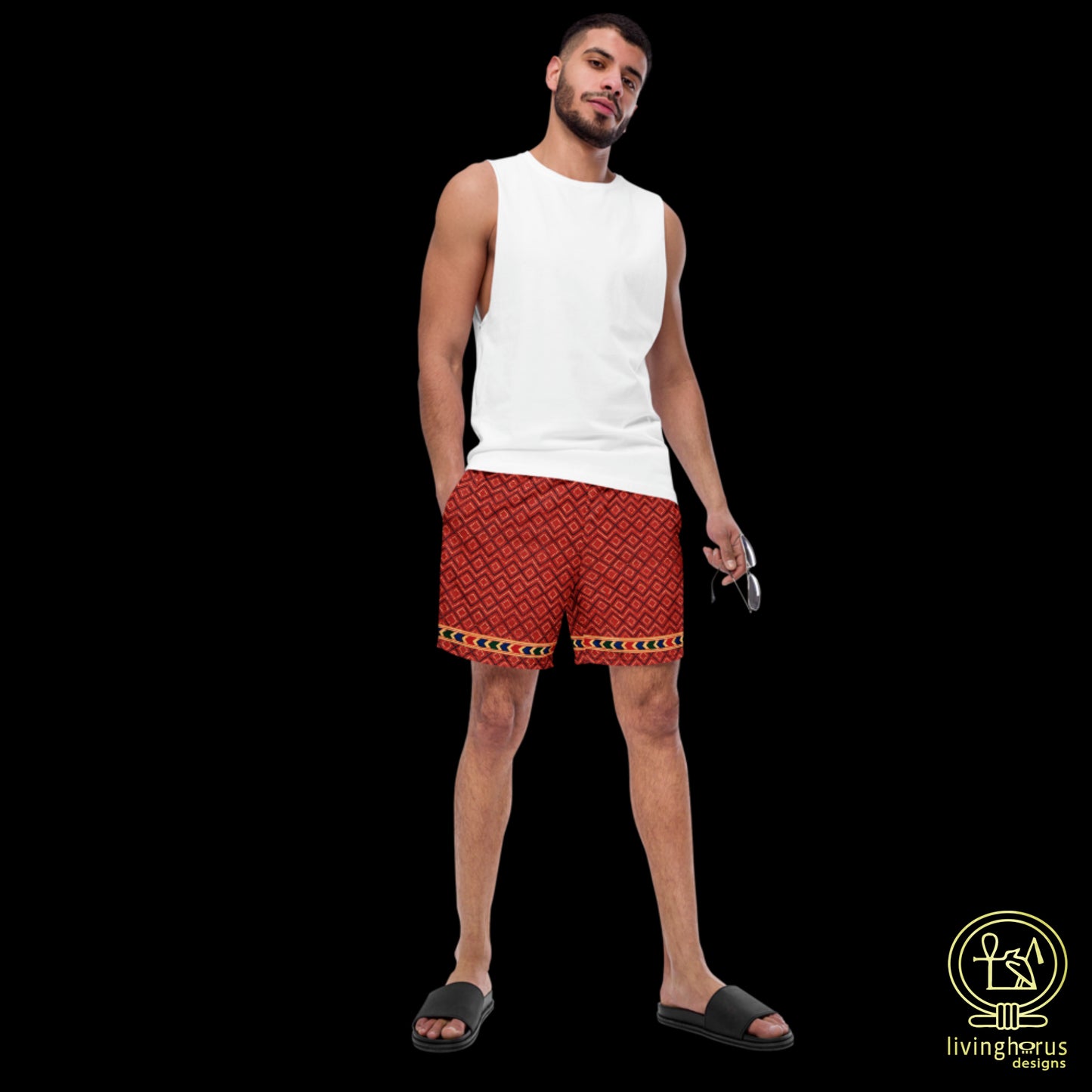Egyptian Terracotta Swim Trunks