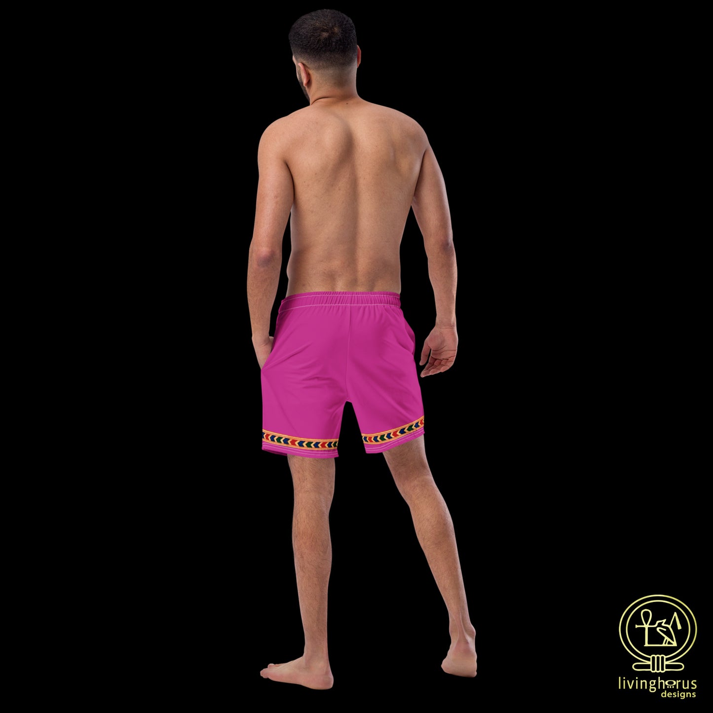 Egyptian Eye of Horus Swim Trunks - Magenta