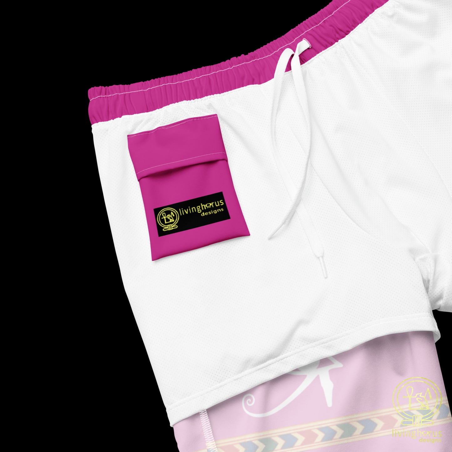 Egyptian Eye of Horus Swim Trunks - Magenta