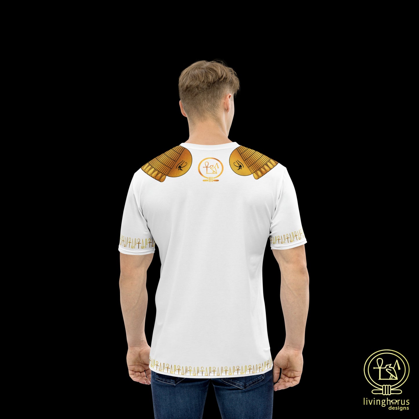 Egyptian Gold Usekh Collar T-Shirt - White