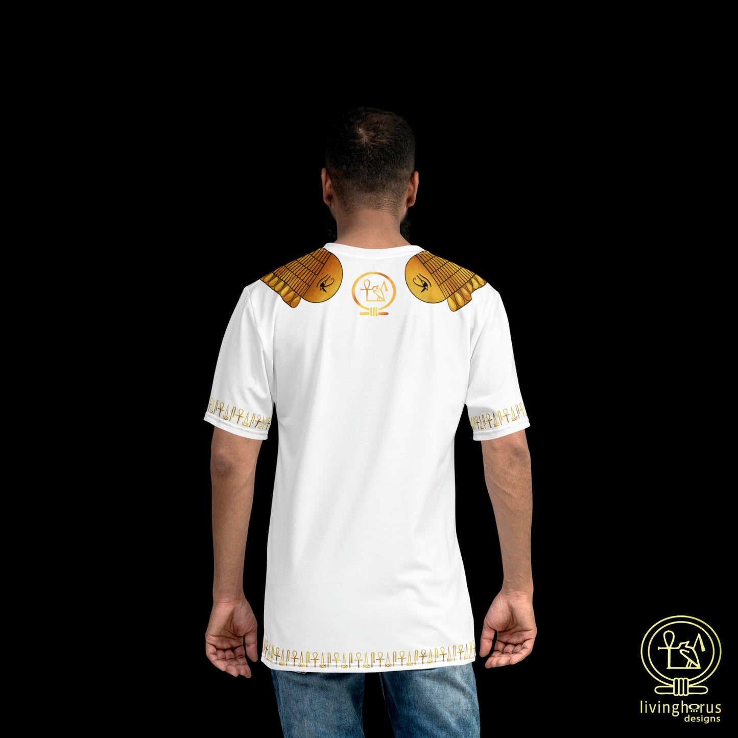 Egyptian Gold Usekh Collar T-Shirt - White