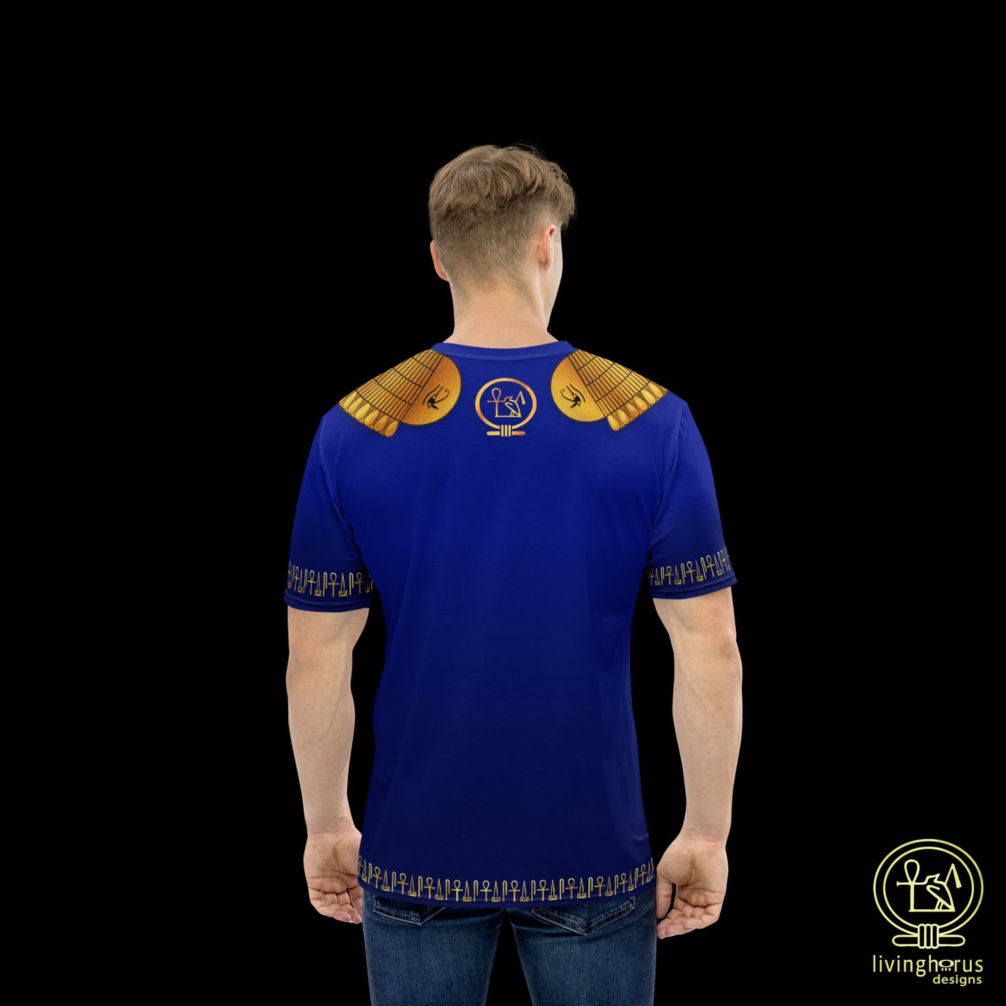 Egyptian Gold Usekh Collar T-Shirt - Royal Blue