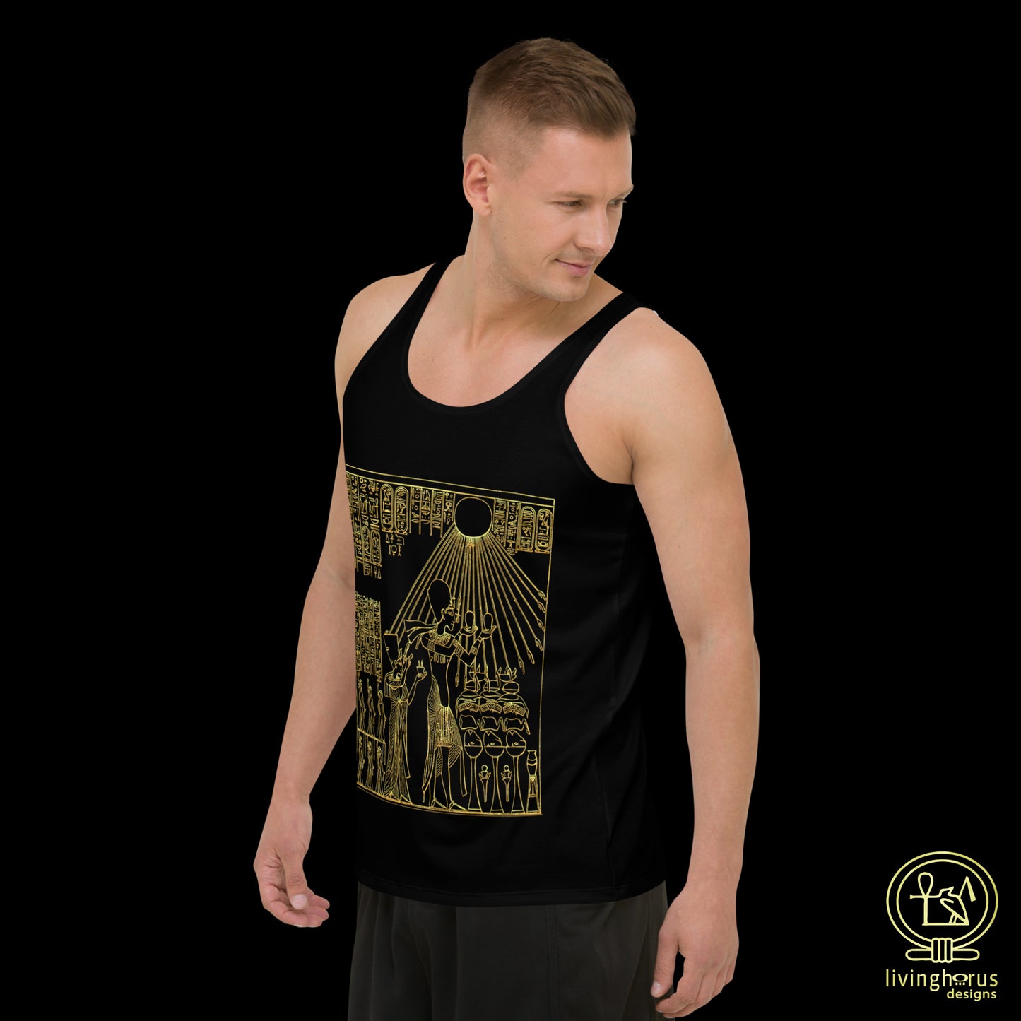 Egyptian Akhenaten & Nefertiti Tank Top - Black