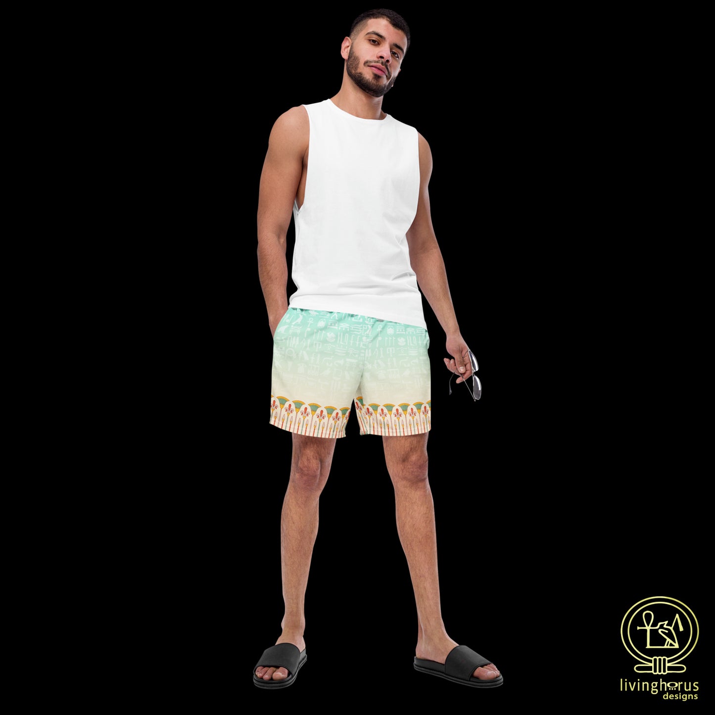 Egyptian Papyrus Thicket Swimming Trunks