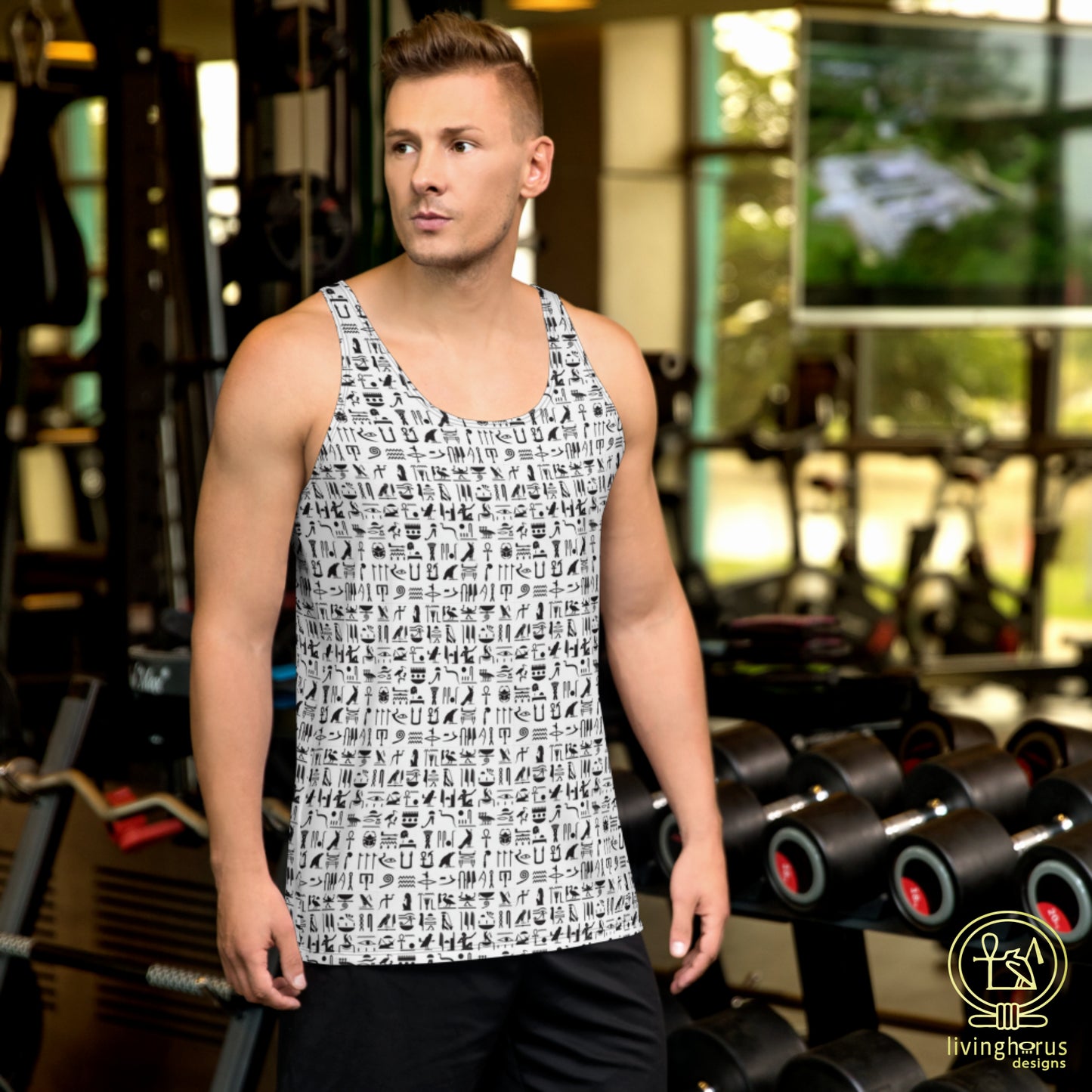 White Hieroglyph Tank Top