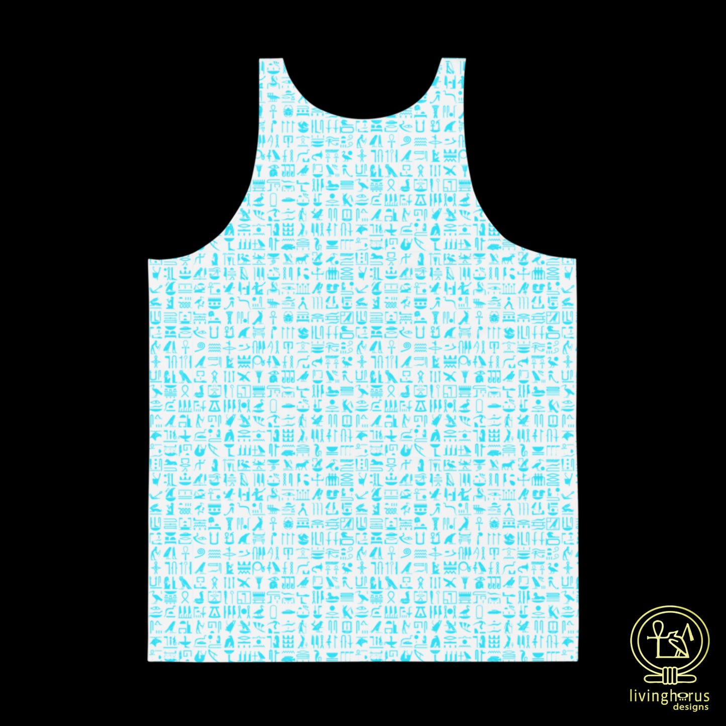 Light Blue Hieroglyph Tank Top