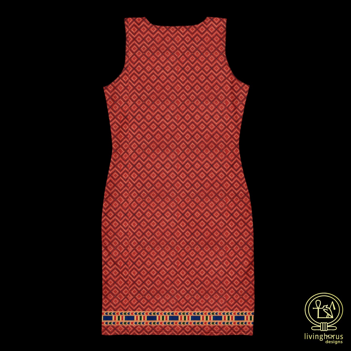 Egyptian Terracotta Pattern Bodycon dress