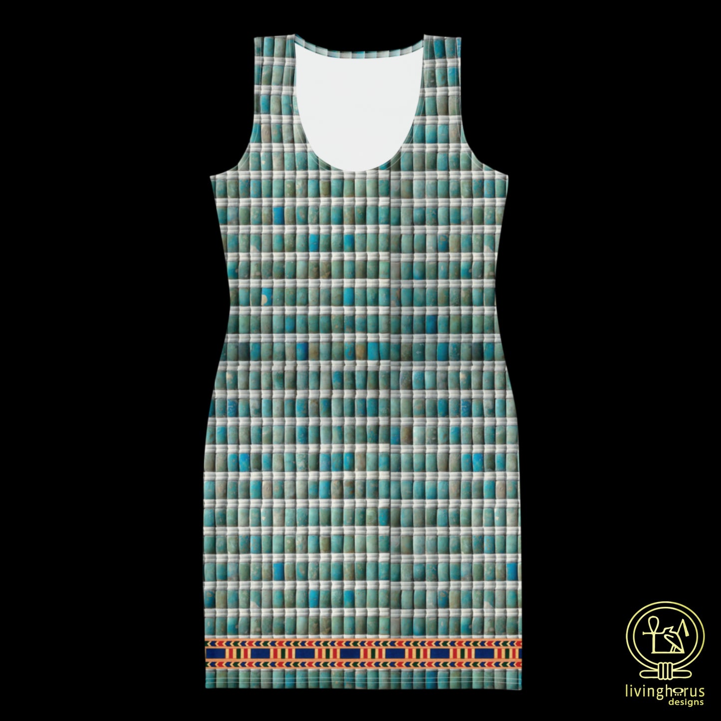 Egyptian Faience Pharaoh Bodycon Dress