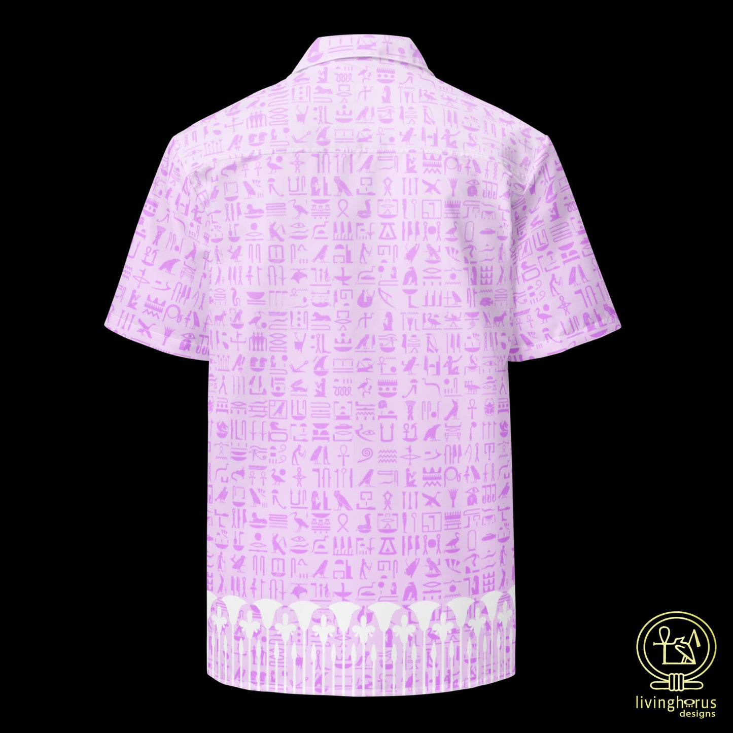Pink Egyptian Hieroglyphic Hawaiian Shirt