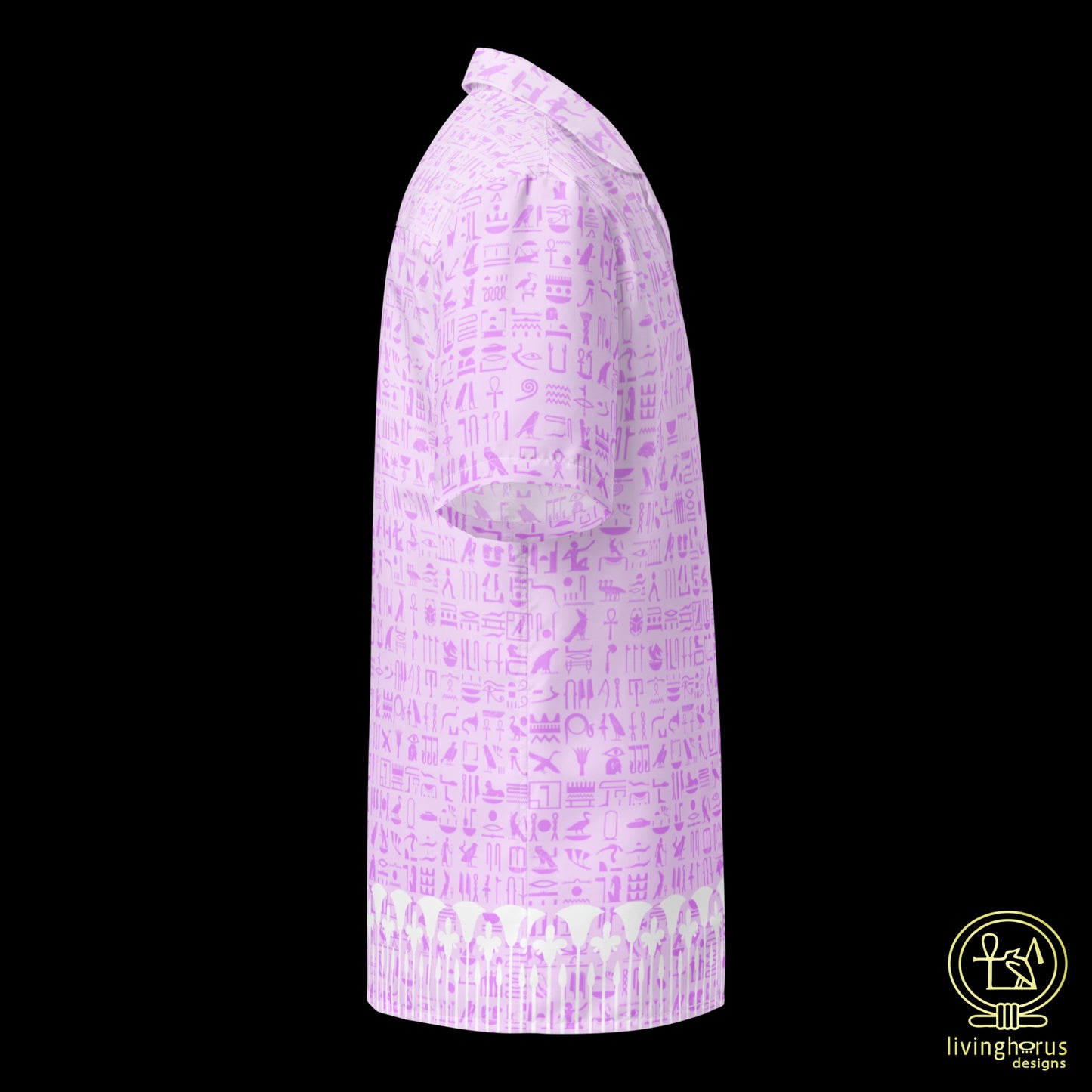 Pink Egyptian Hieroglyphic Hawaiian Shirt