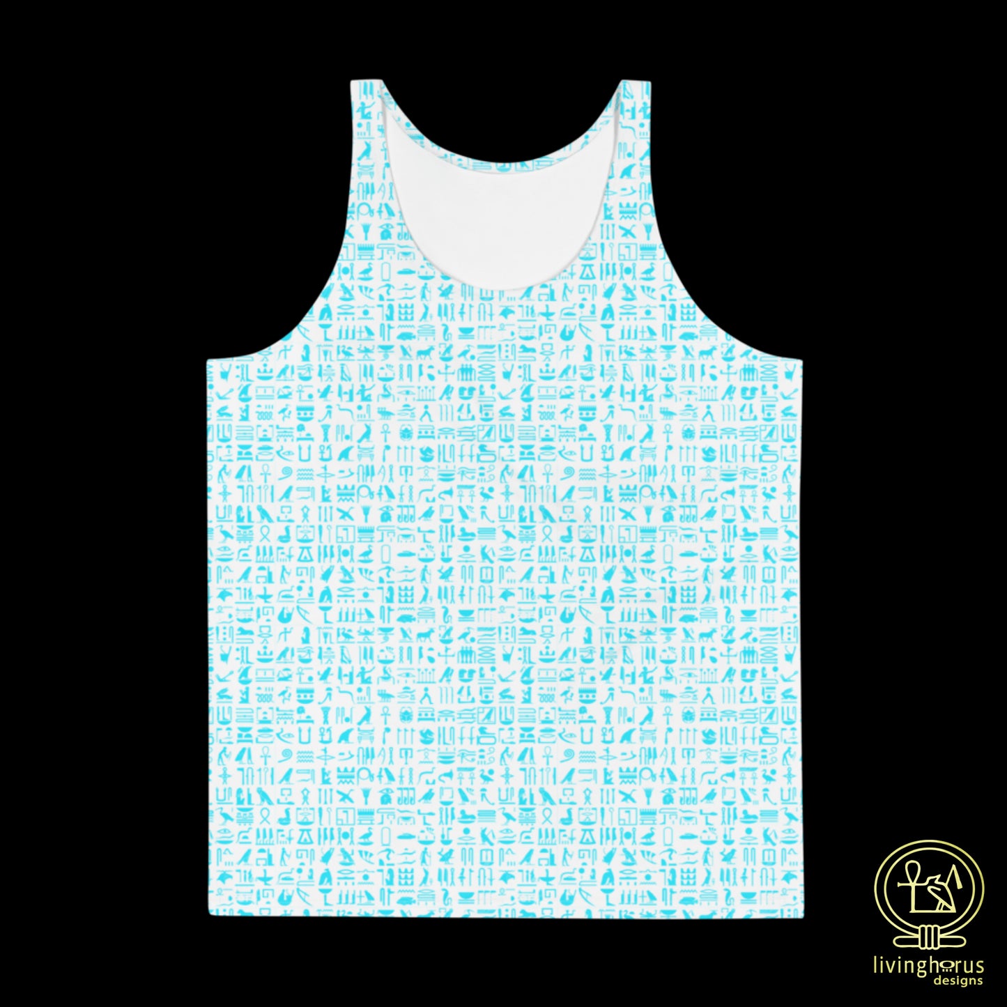 Light Blue Hieroglyph Tank Top