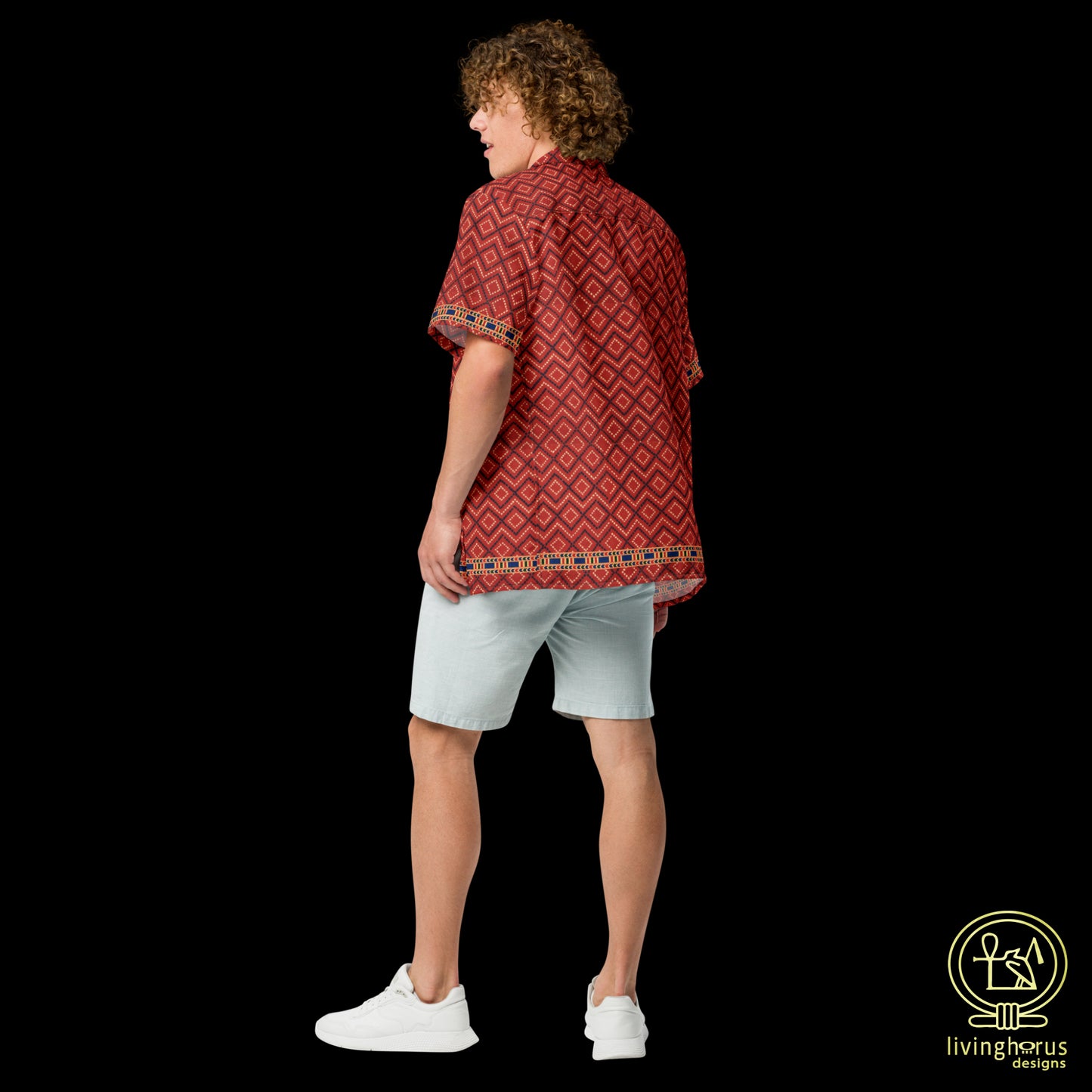 Egyptian Terracotta Hawaiian Shirt