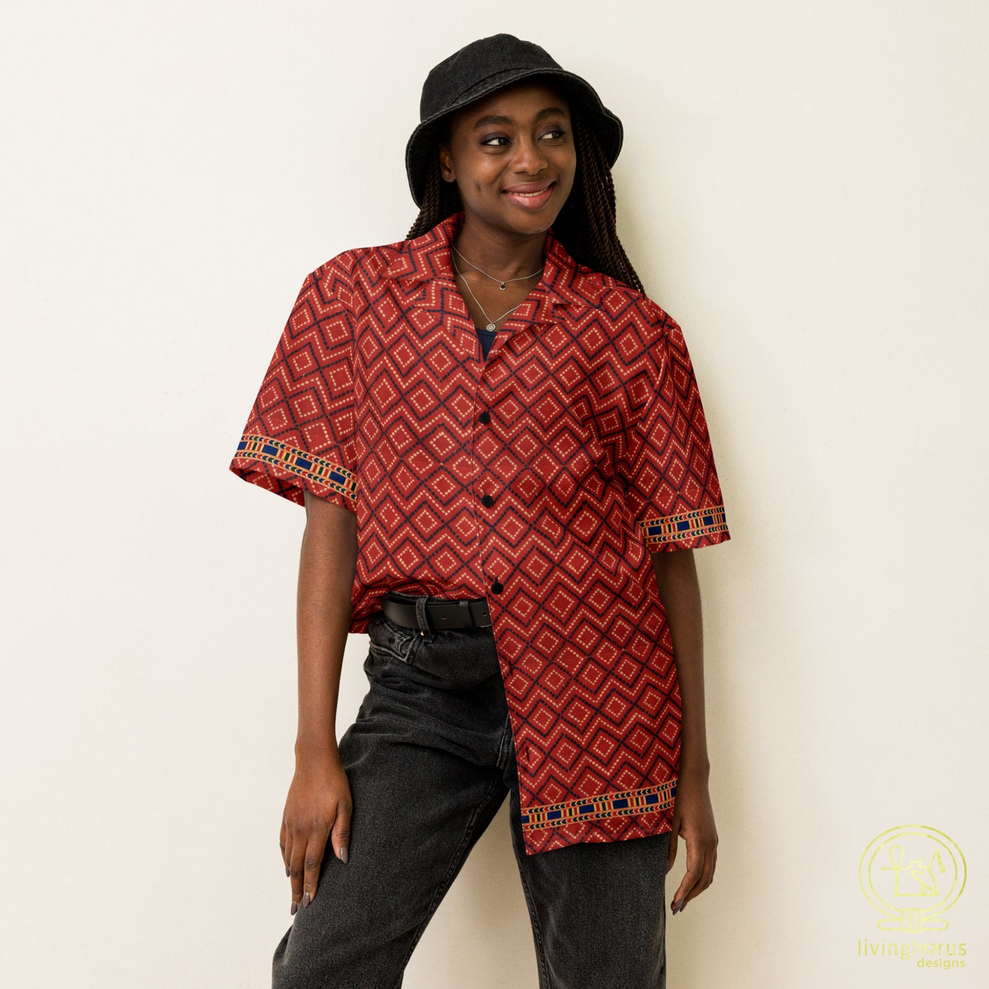 Egyptian Terracotta Hawaiian Shirt