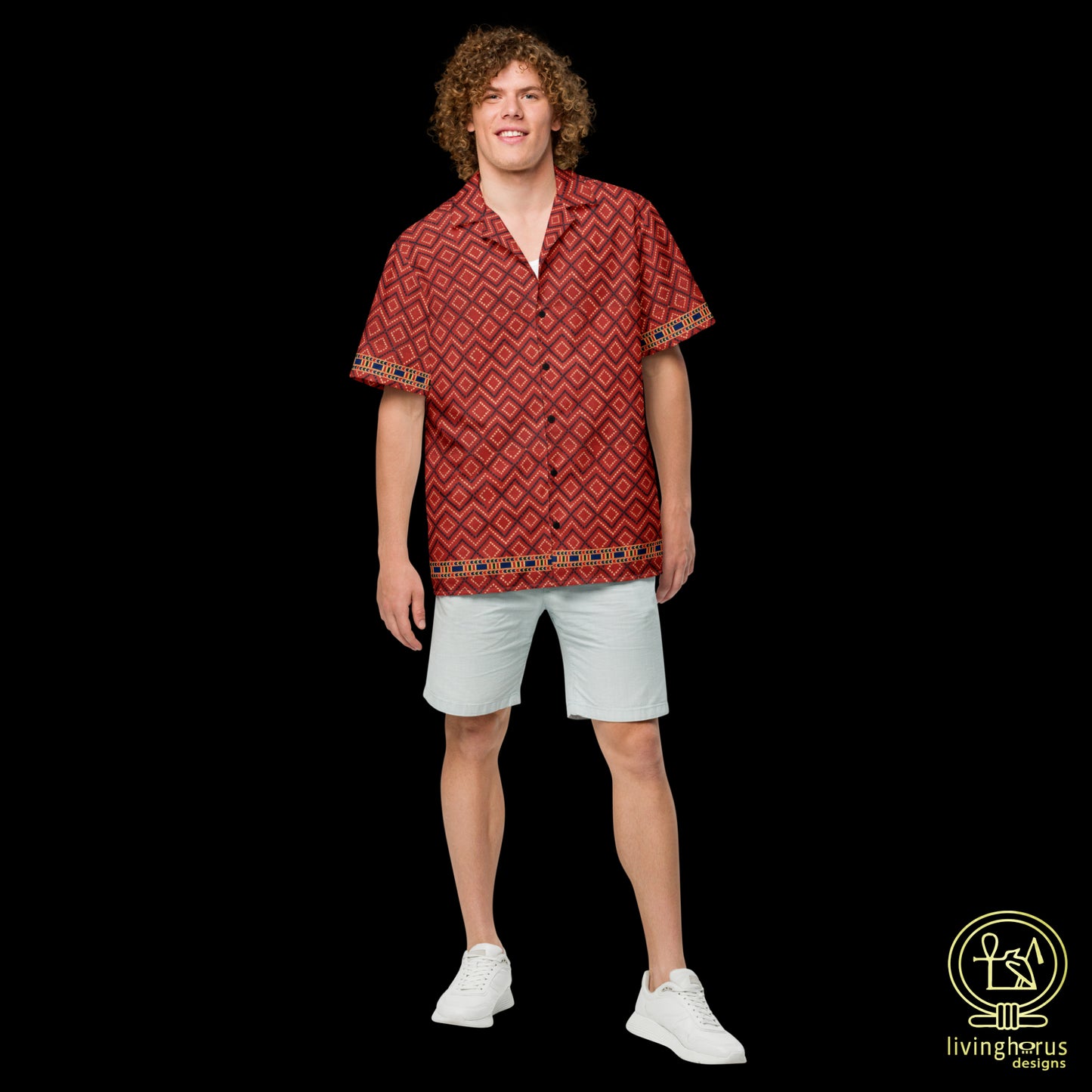 Egyptian Terracotta Hawaiian Shirt