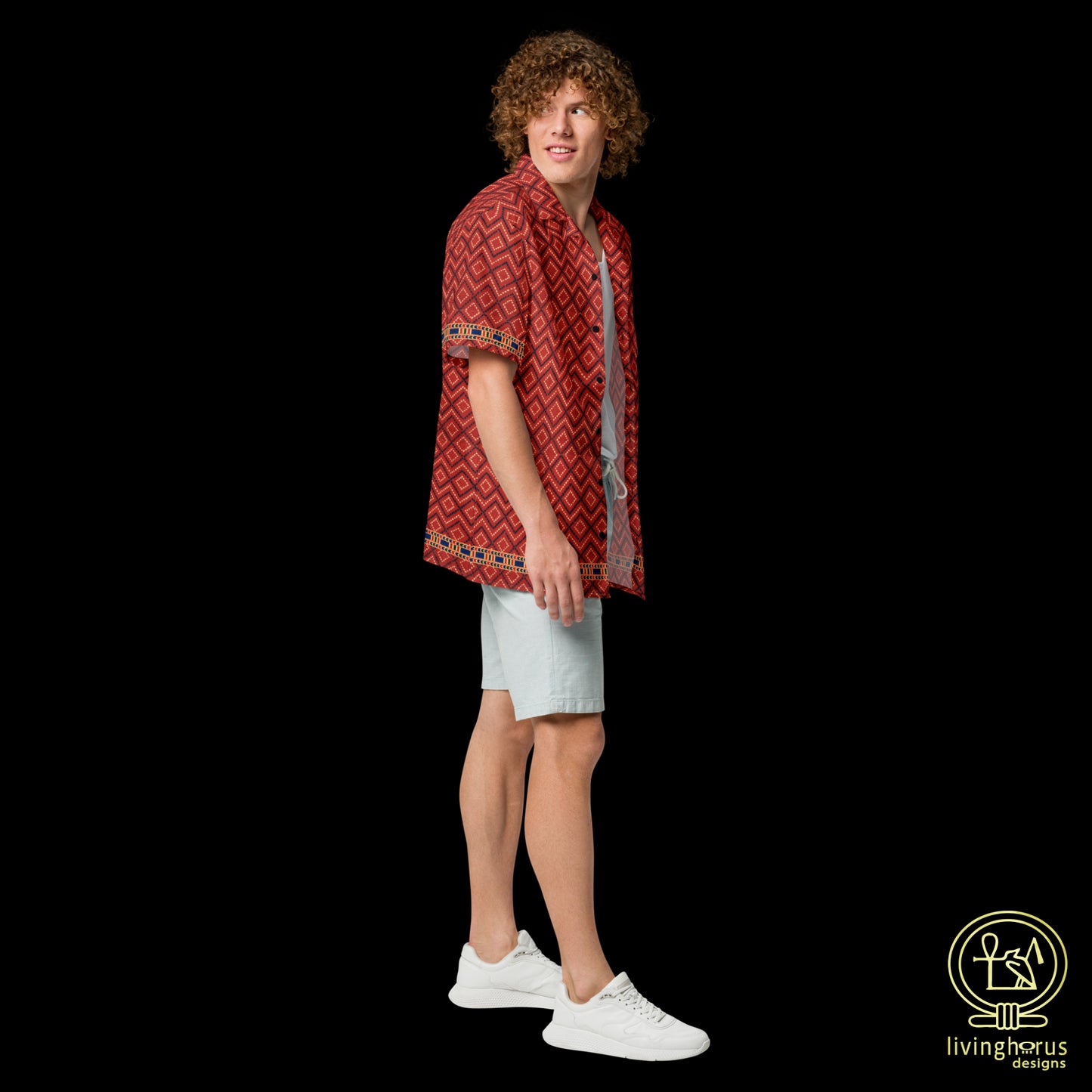 Egyptian Terracotta Hawaiian Shirt