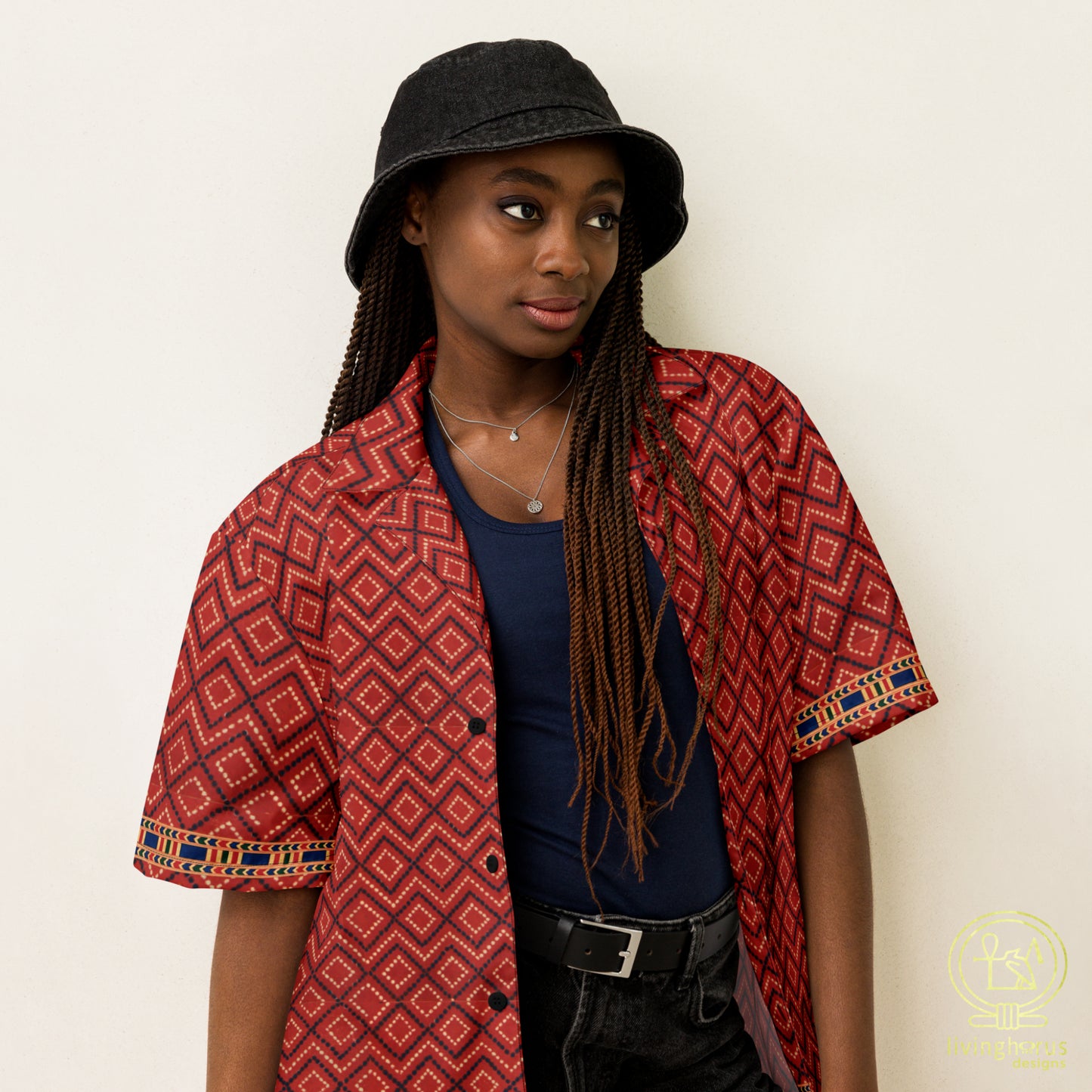 Egyptian Terracotta Hawaiian Shirt
