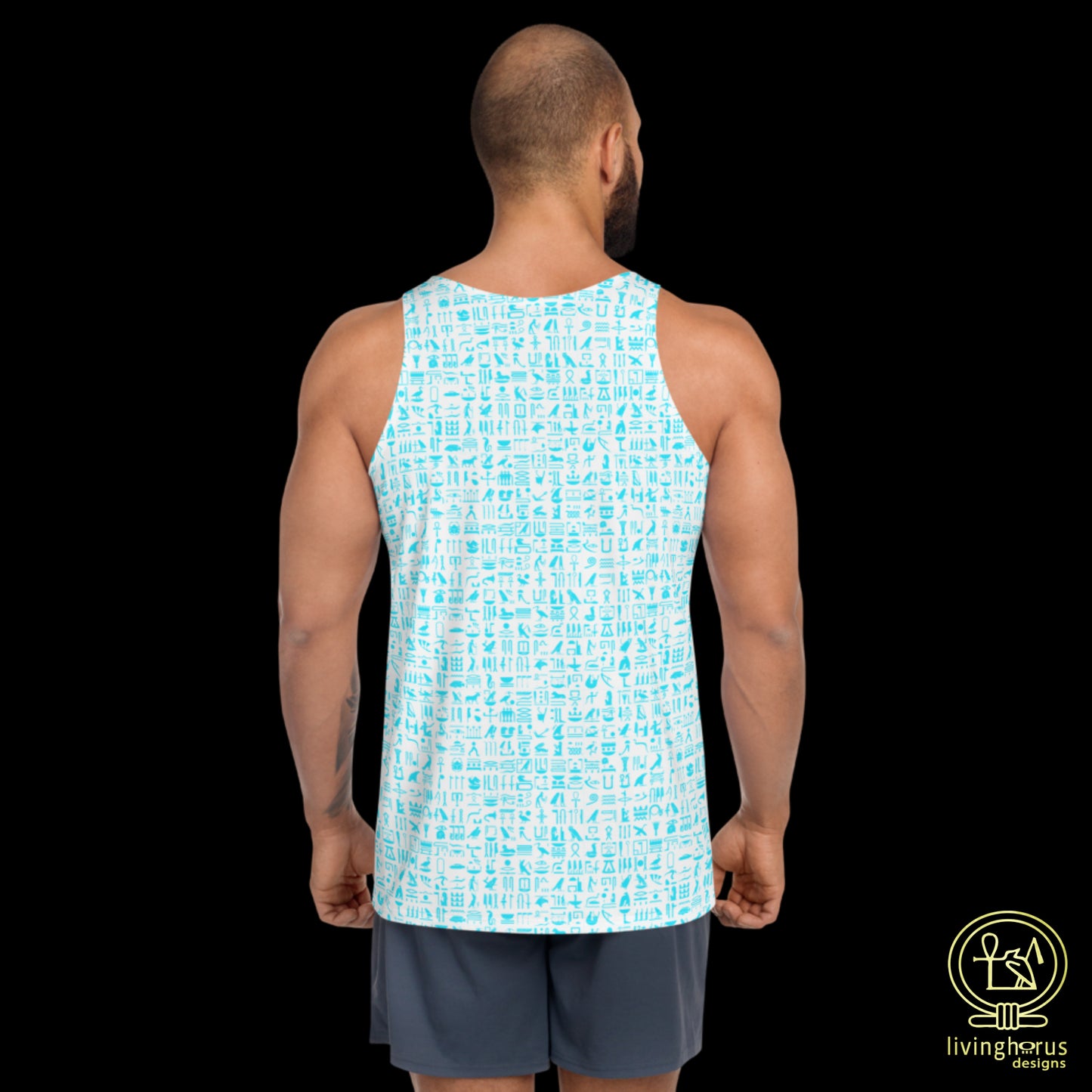 Light Blue Hieroglyph Tank Top