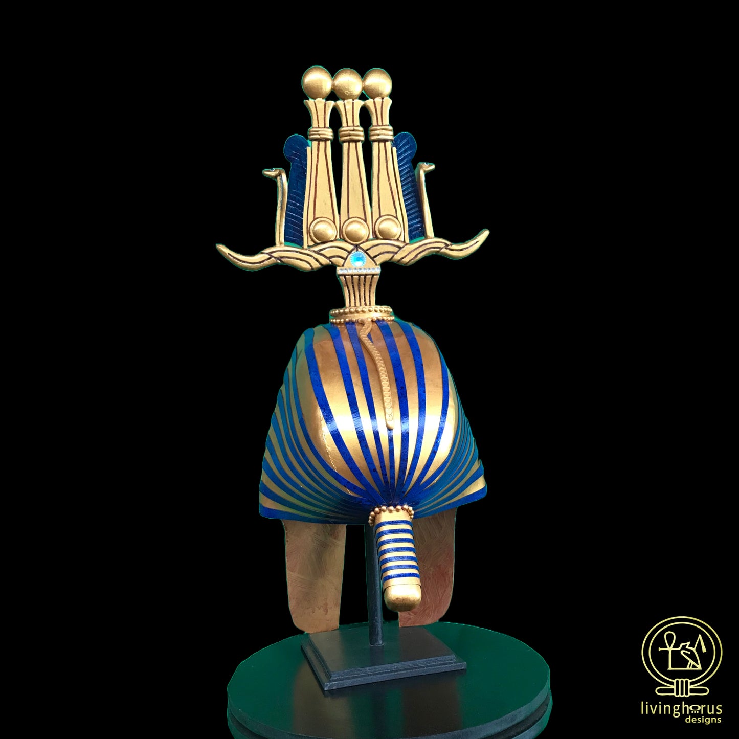 Ancient Egyptian Pharaoh Tutankhamun Hemhem Crown, King Tut