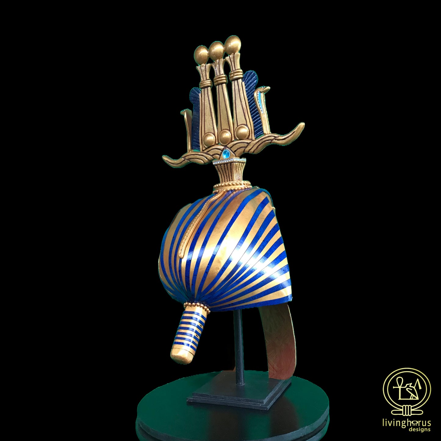 Ancient Egyptian Pharaoh Tutankhamun Hemhem Crown, King Tut