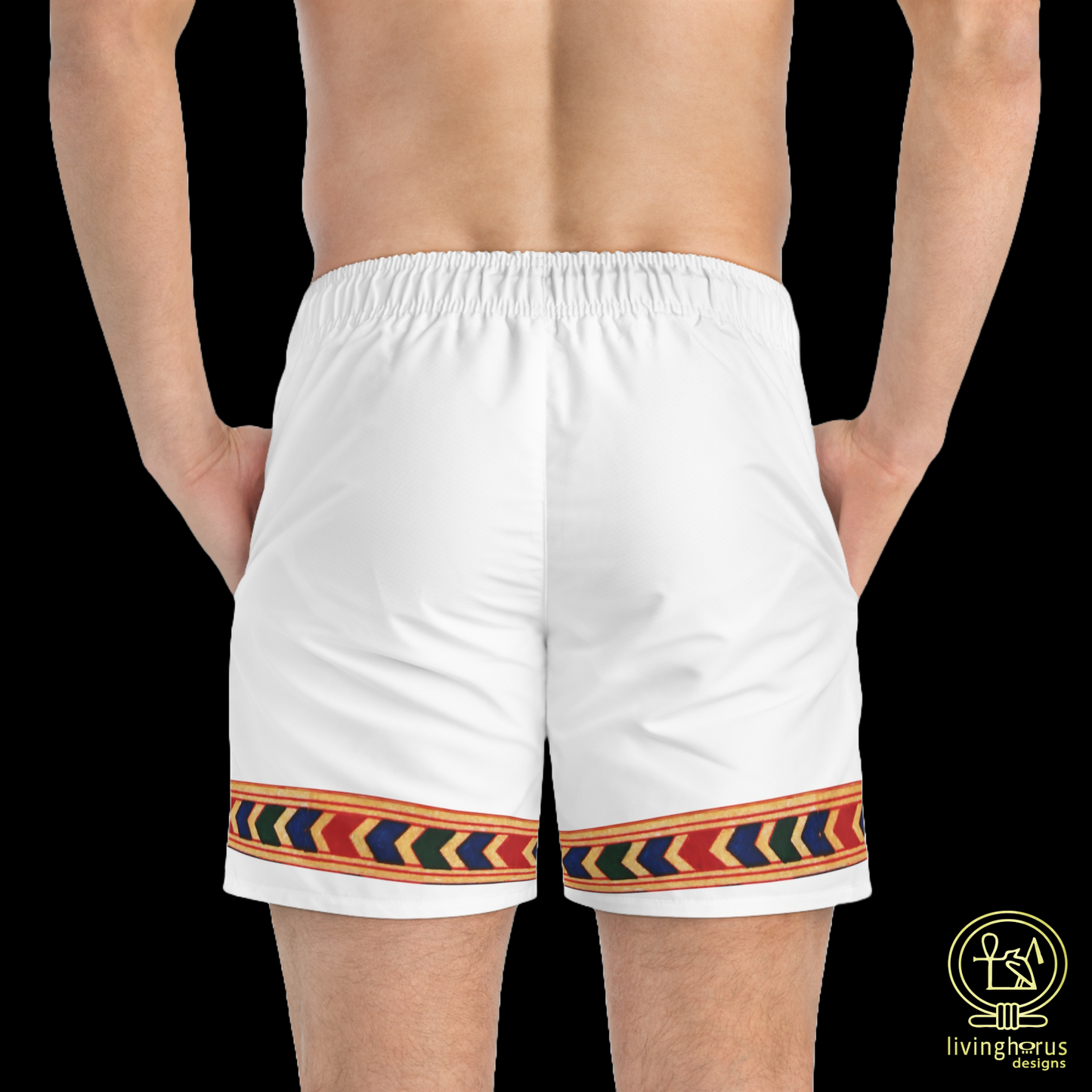 Eye of Horus Swim Trunks - White