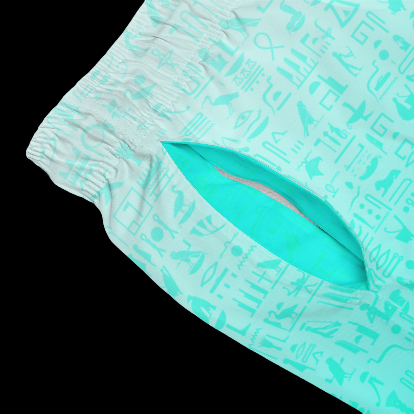 Egyptian Nile God Hapi Swim Trunks - Turquoise