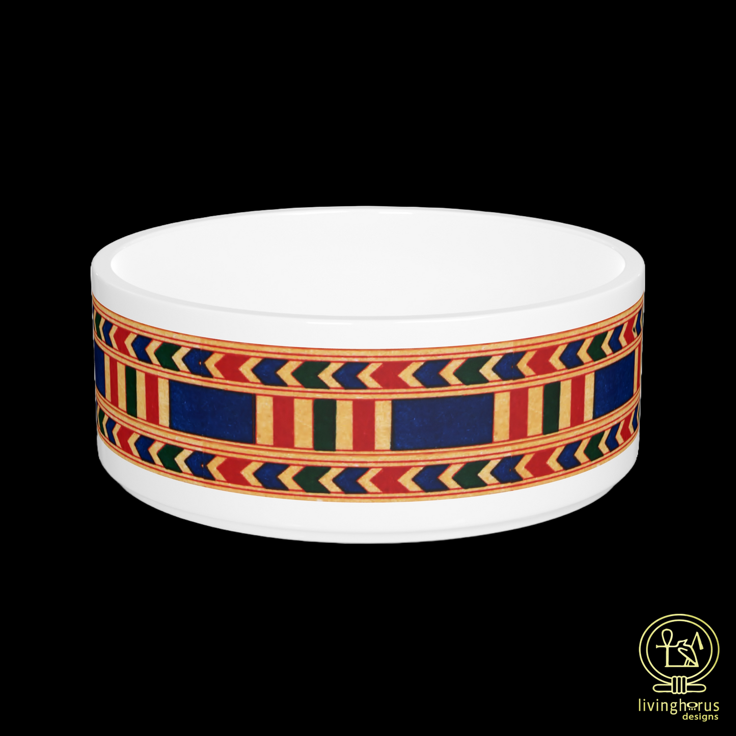 Egyptian Rishi Pattern Pet Bowl