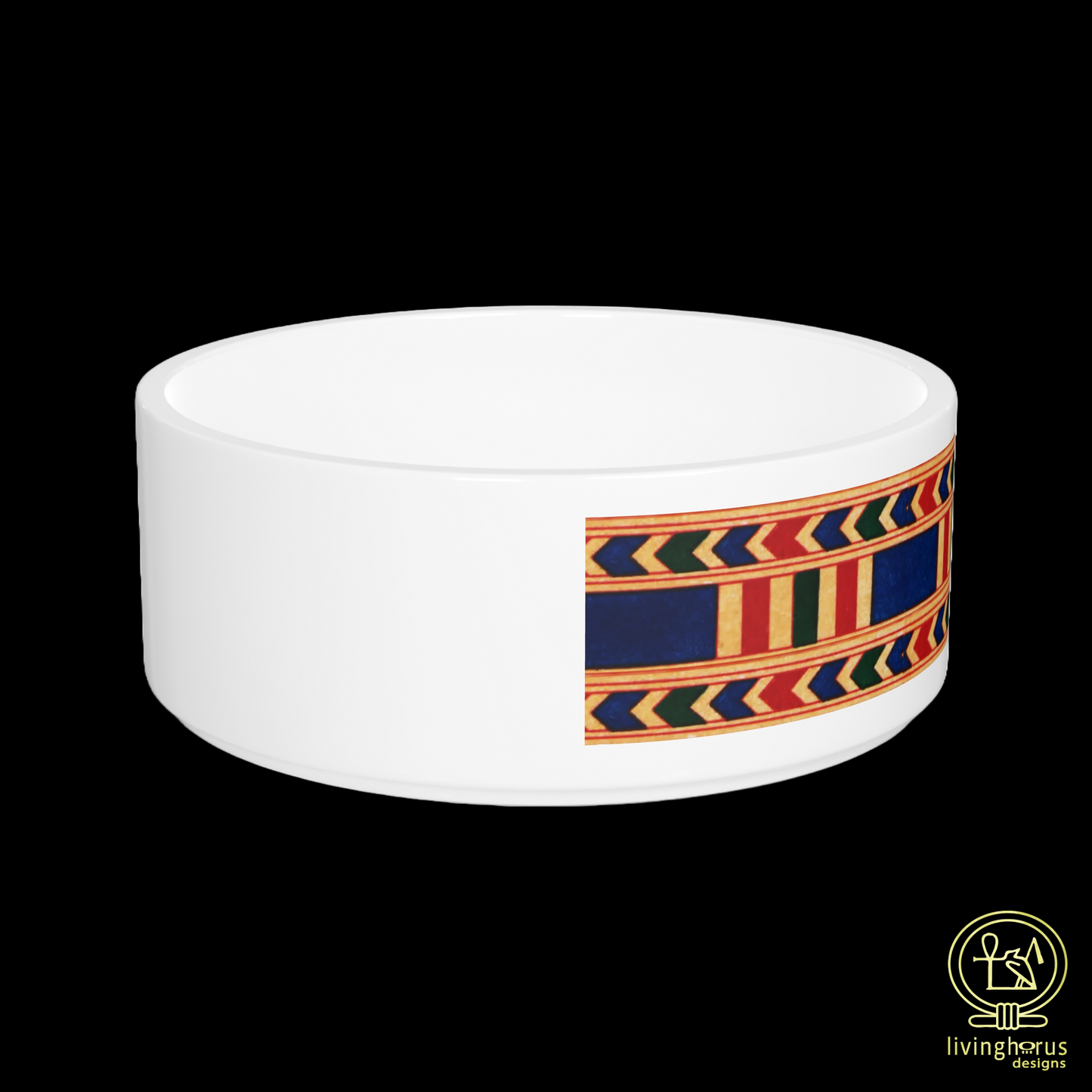 Egyptian Rishi Pattern Pet Bowl