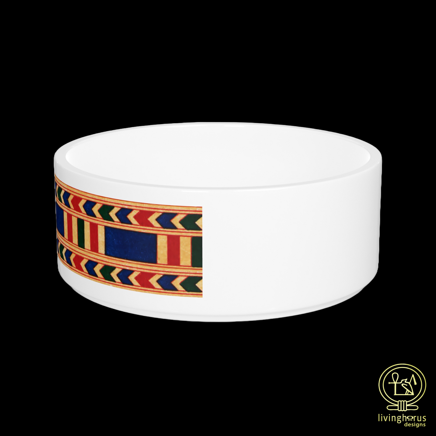 Egyptian Rishi Pattern Pet Bowl