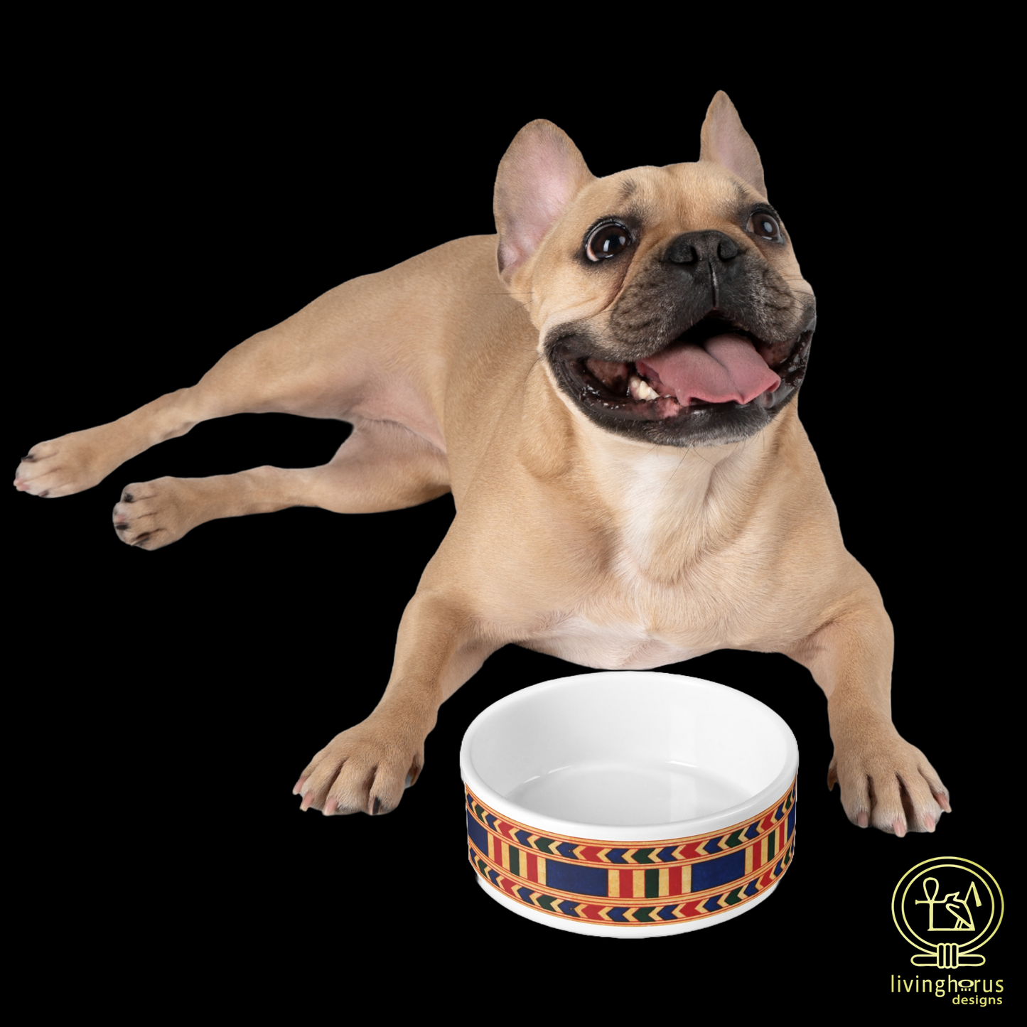 Egyptian Rishi Pattern Pet Bowl