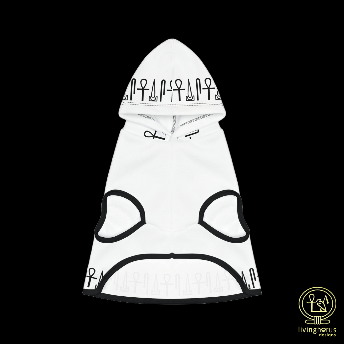 White Eye of Horus Dog Hoodie
