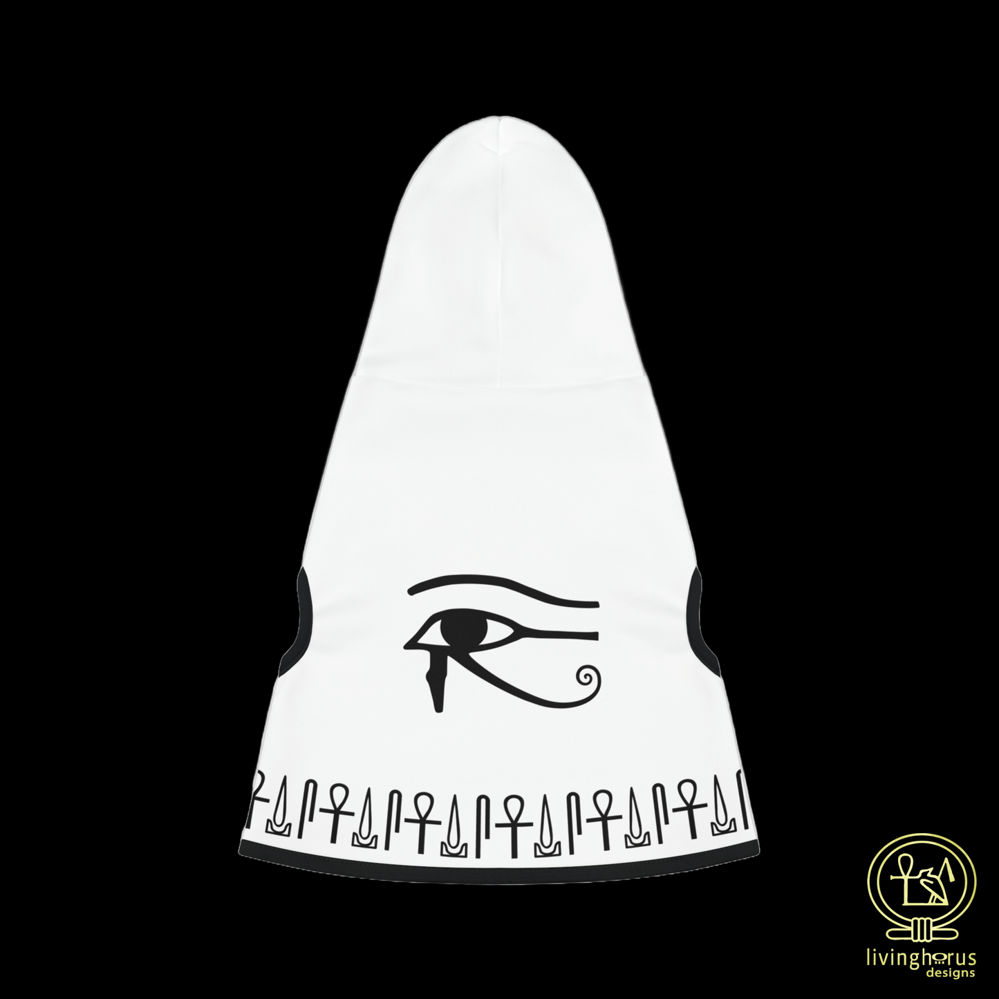 White Eye of Horus Dog Hoodie