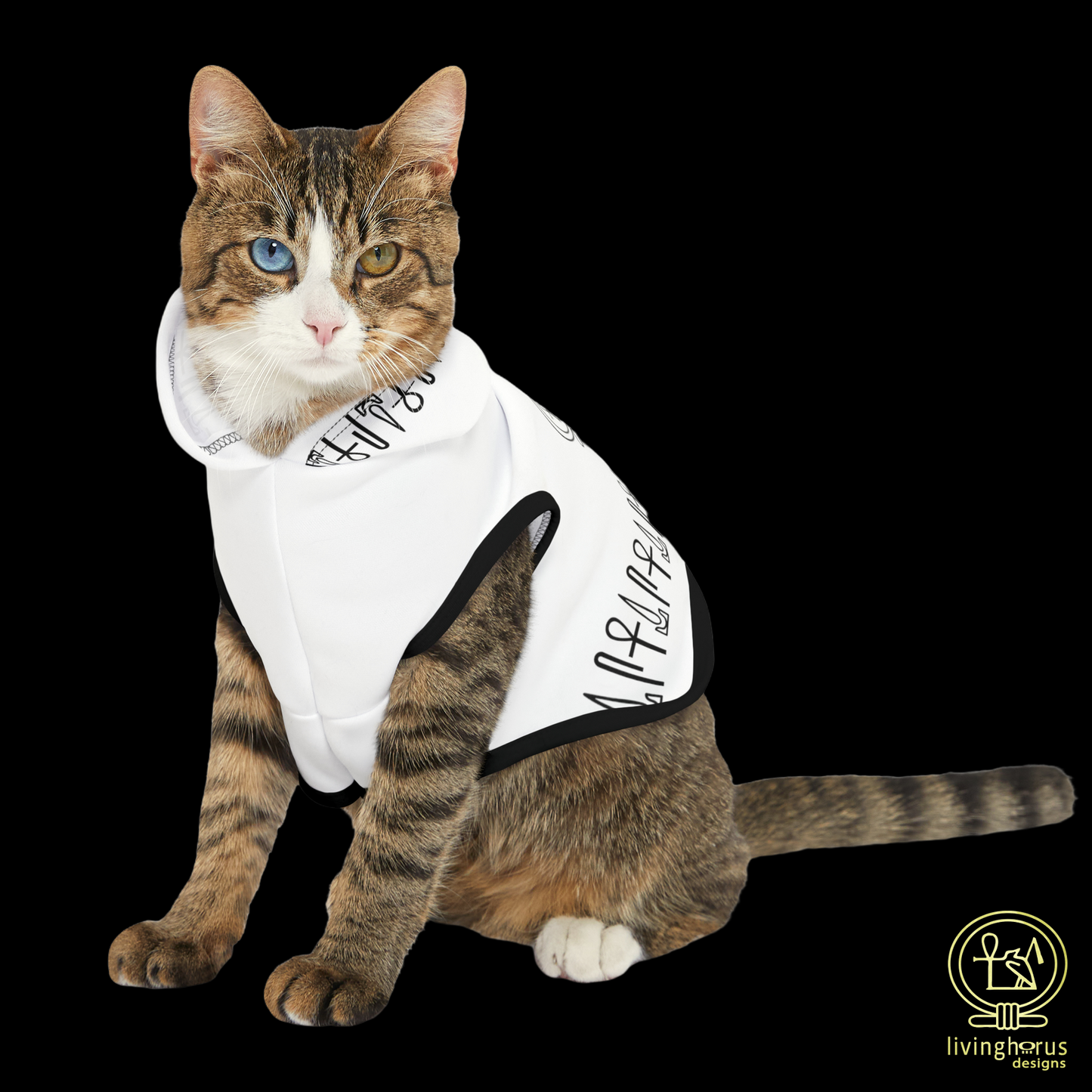 White Eye of Horus Dog Hoodie