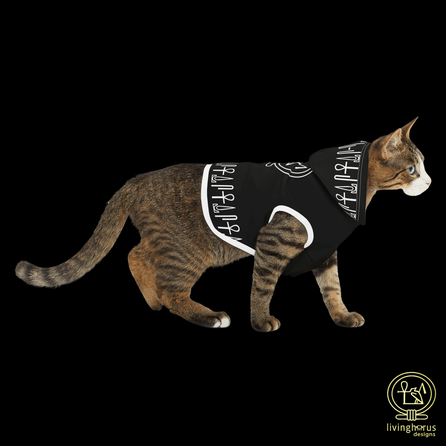 Black Living Horus Dog Hoodie