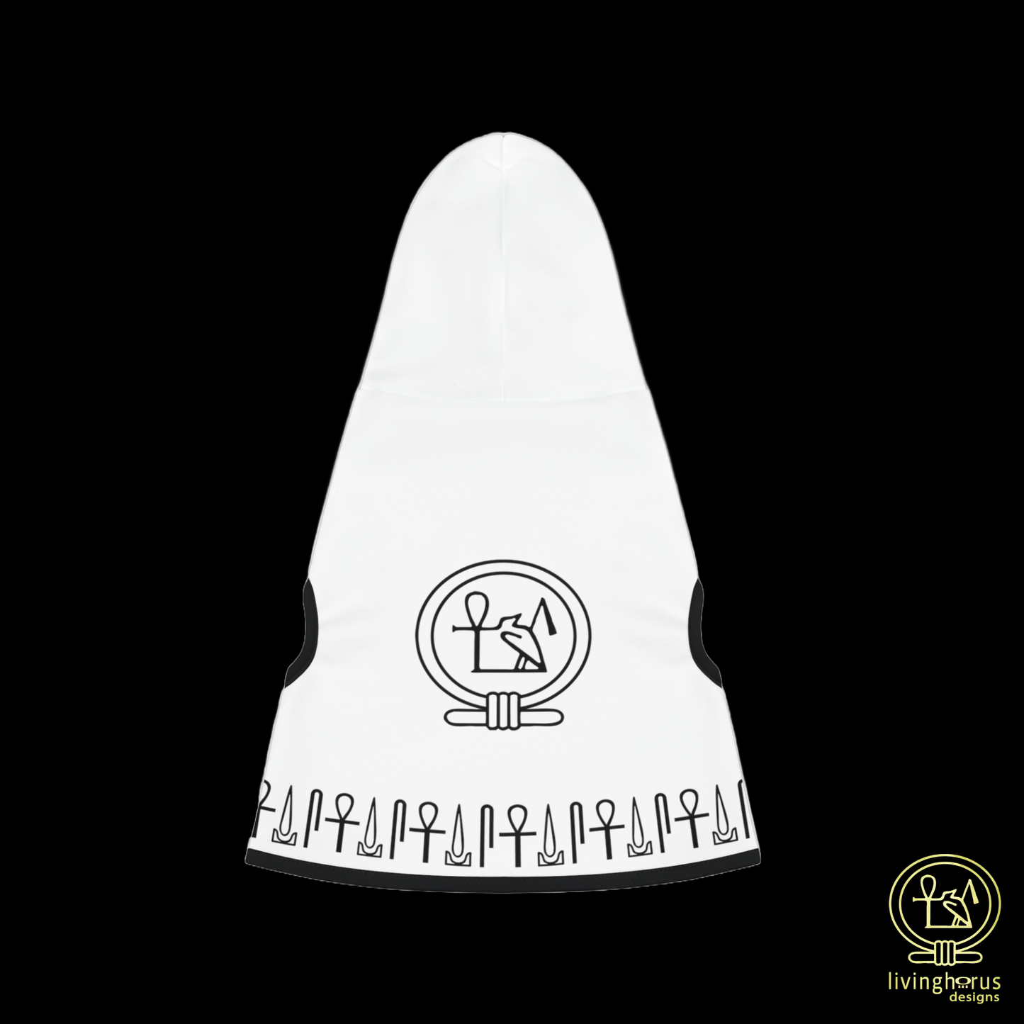 White Living Horus Dog Hoodie