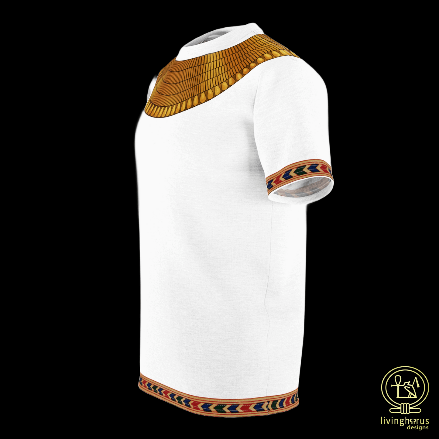 Ancient Egyptian Golden Collar Unisex T-shirt, White