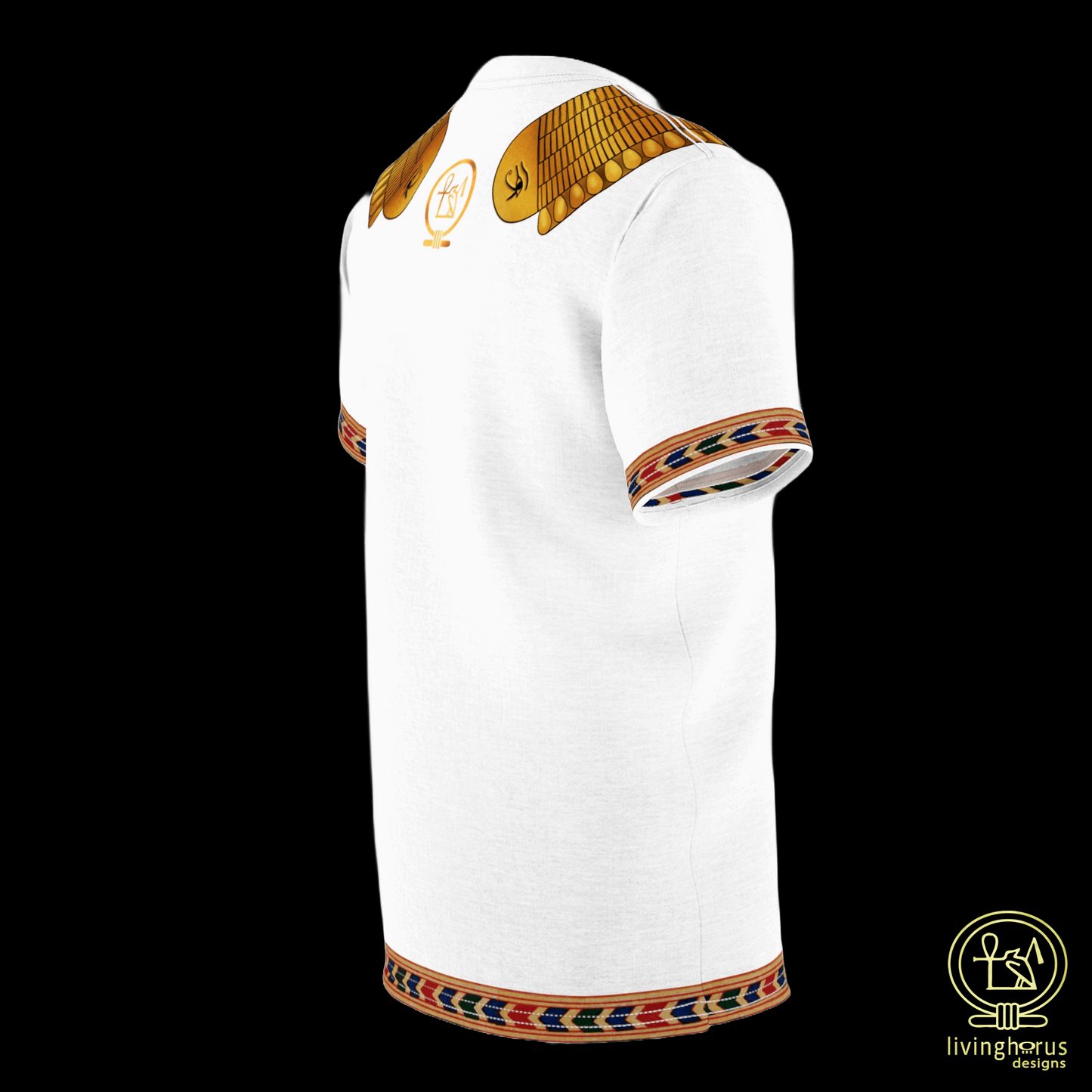 Ancient Egyptian Golden Collar Unisex T-shirt, White
