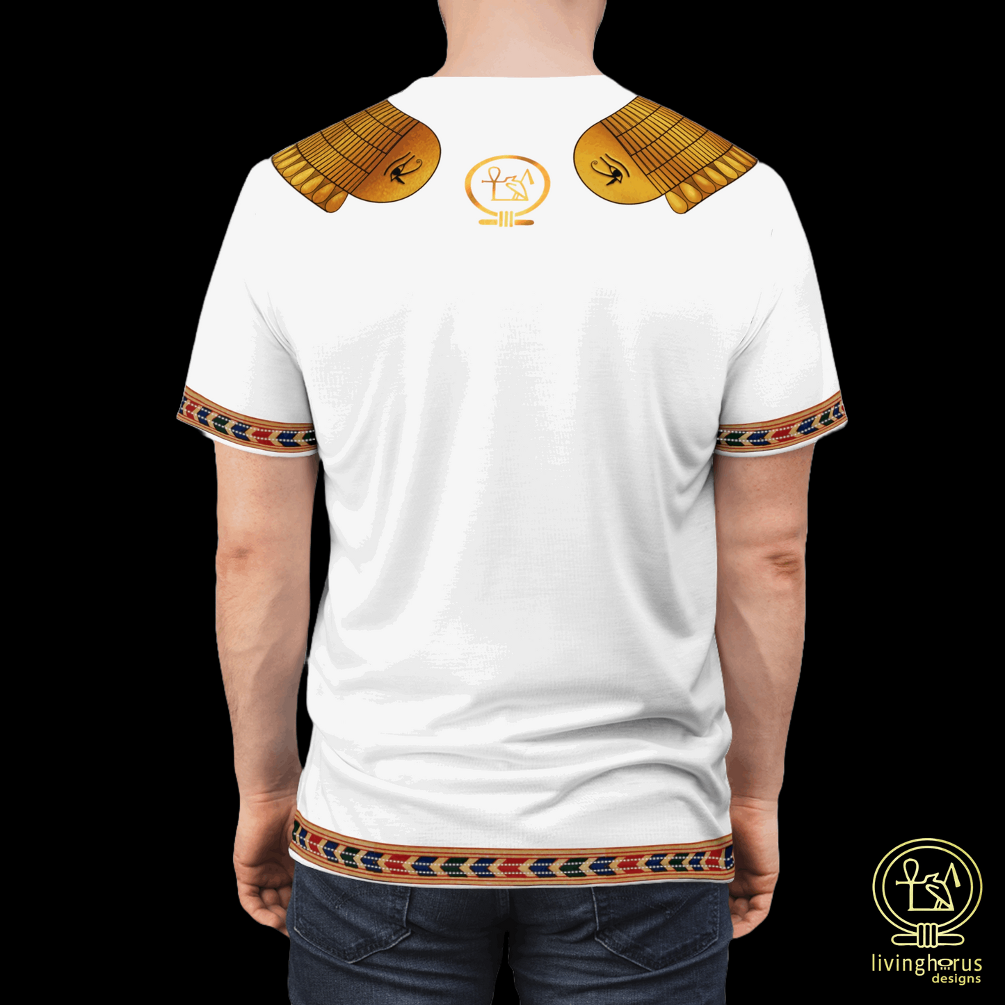 Ancient Egyptian Golden Collar Unisex T-shirt, White