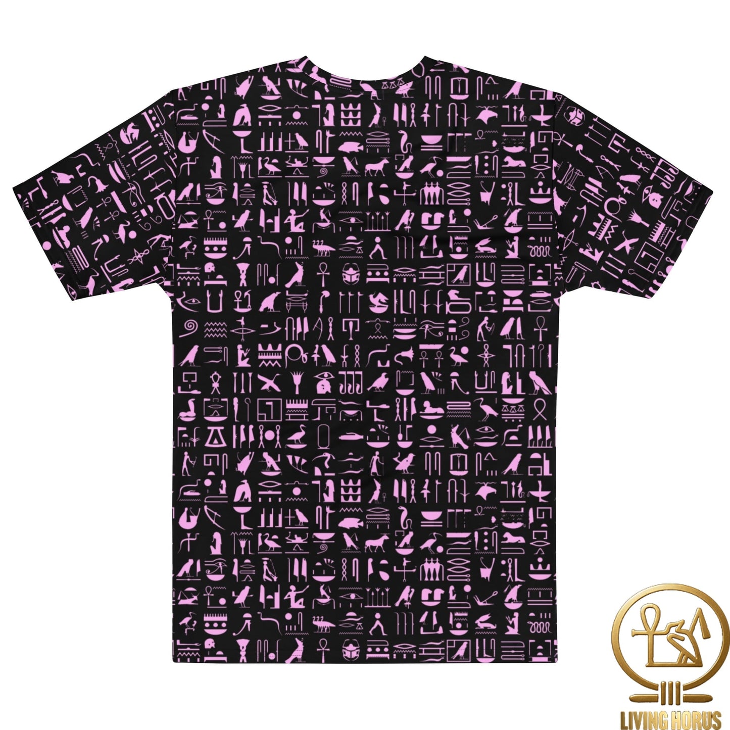Pink/Black Hiero Men’s cotton crew neck t-shirt