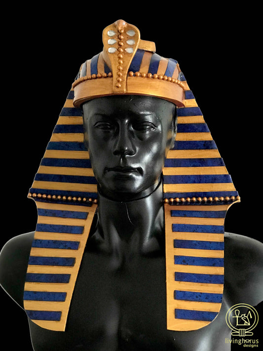 Ancient Egyptian Pharaoh Tutankhamun Crown, Nemes Crown.
