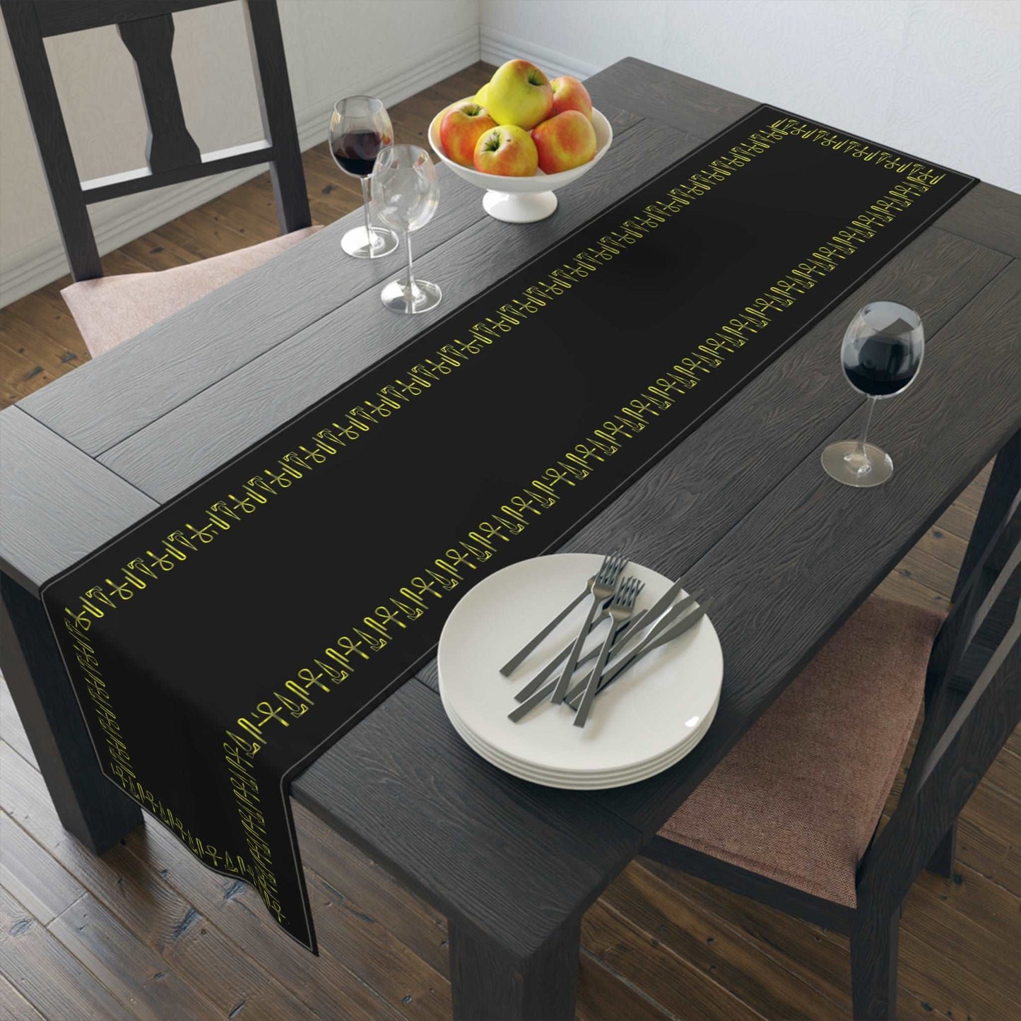 Ankh Udja Seneb Cotton Table Runner